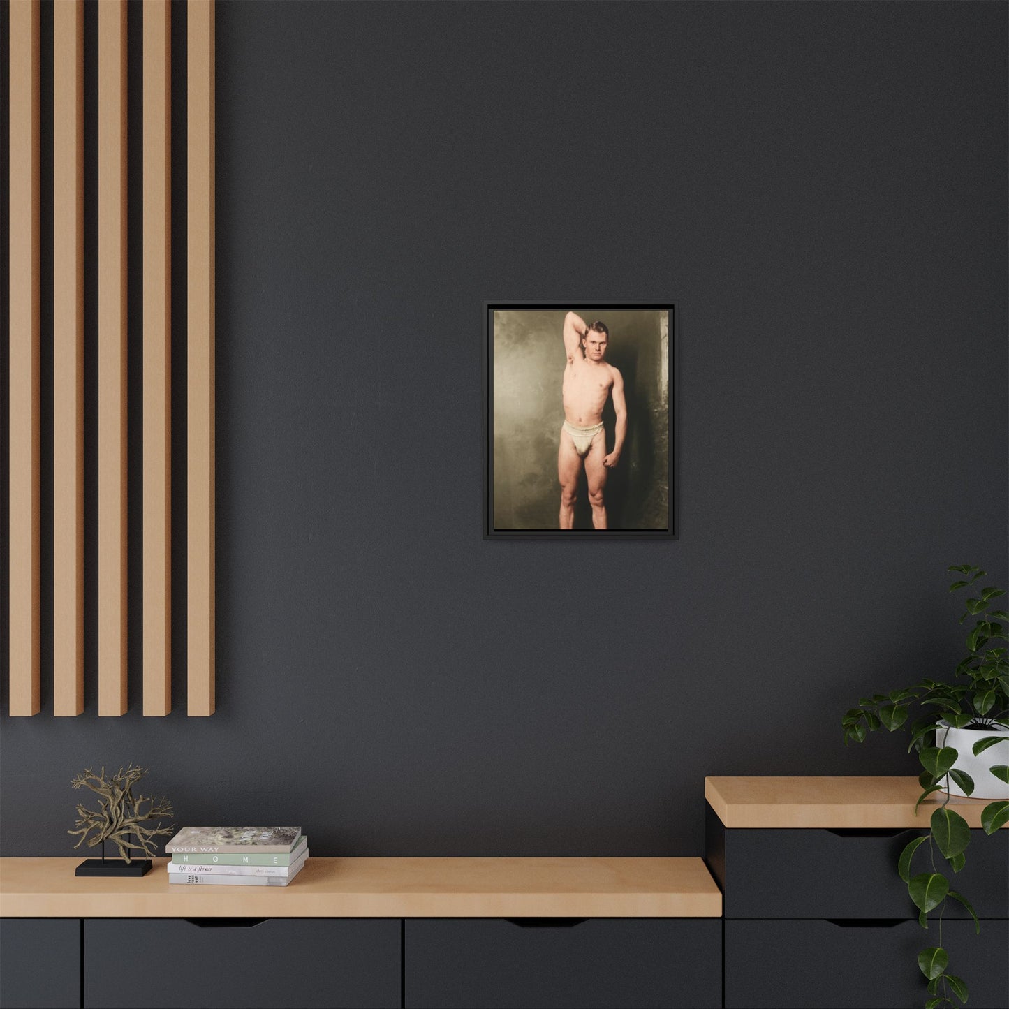 athlétisme 025 | Framed Vintage Photo - Matte Canvas
