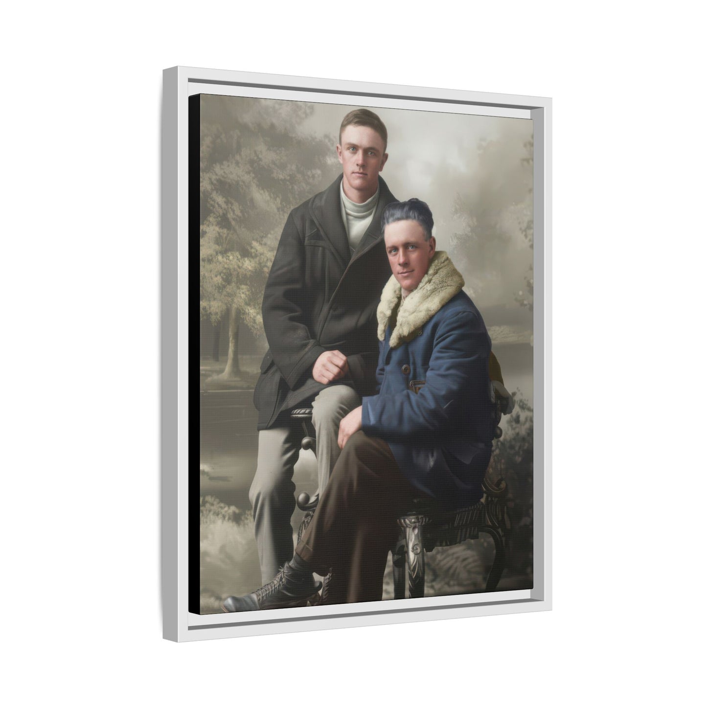 paire 086 | Framed Vintage Photo - Matte Canvas