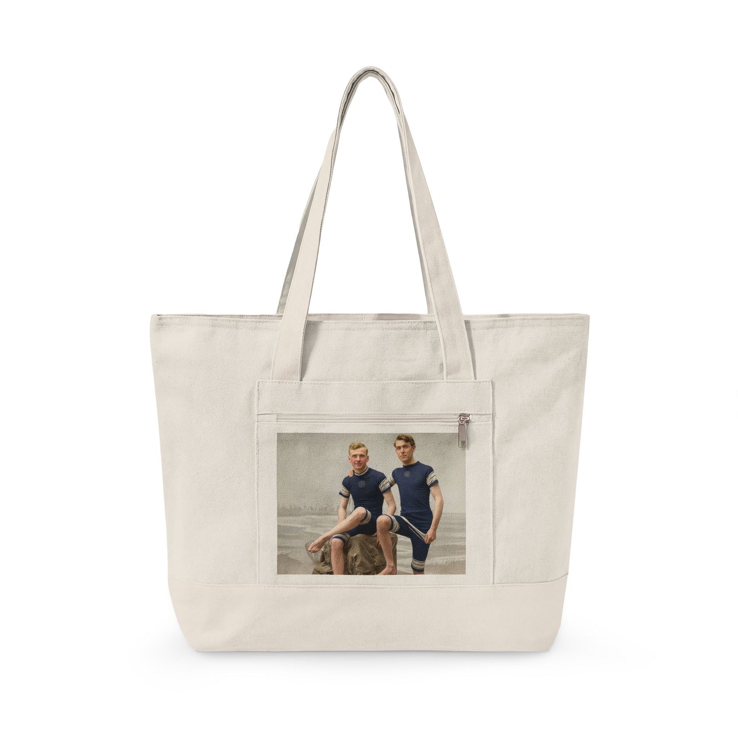 Beach Day Zippered Canvas Tote | nager 036