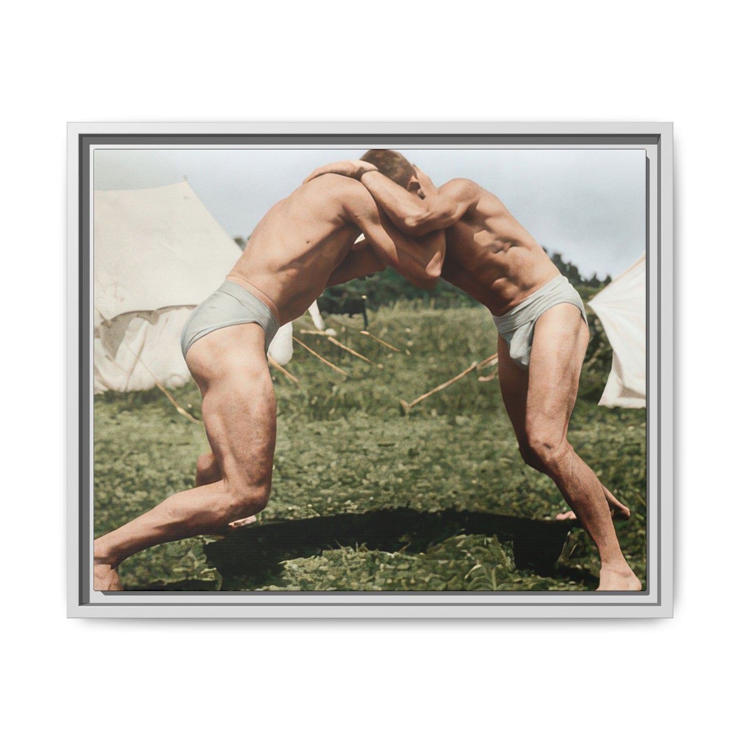 athlétisme 019 | Framed Vintage Photo - Matte Canvas
