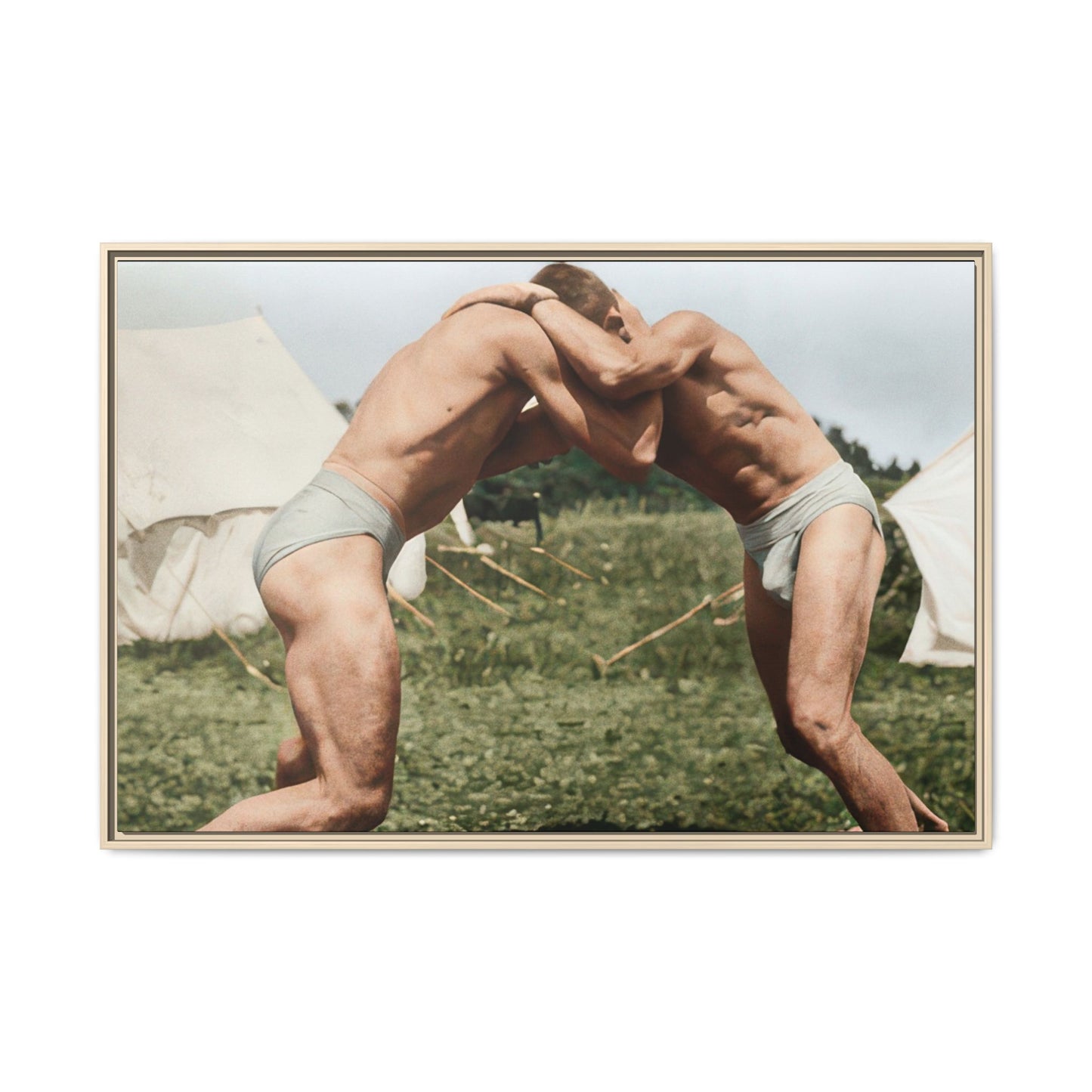 athlétisme 019 | Framed Vintage Photo - Matte Canvas