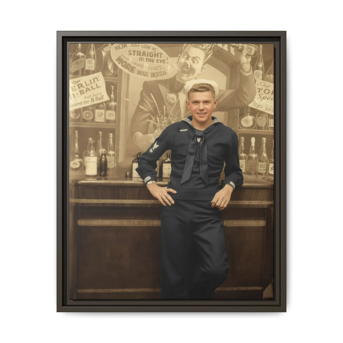 celibataire 006 | Framed Vintage Photo - Matte Canvas