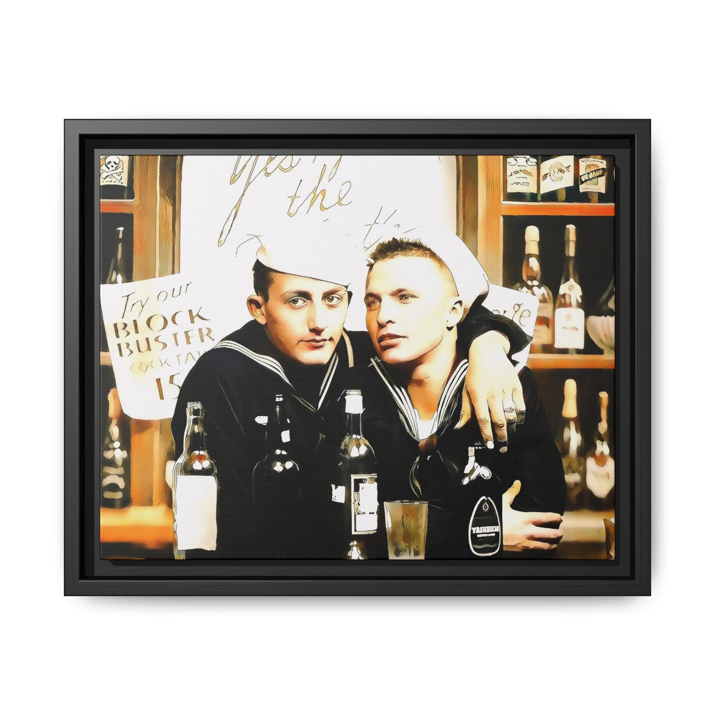 paire 048 | Framed Vintage Photo - Matte Canvas