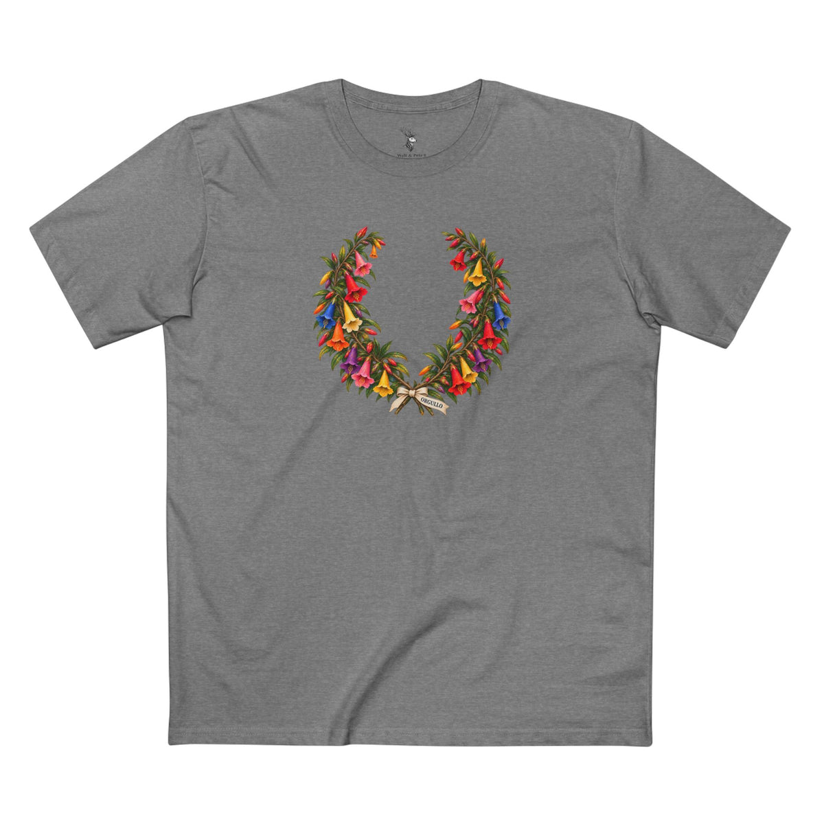Orgullo Cantuta Pride T-Shirt | Peruvian Laurel Wreath LGBTQ+ Tee