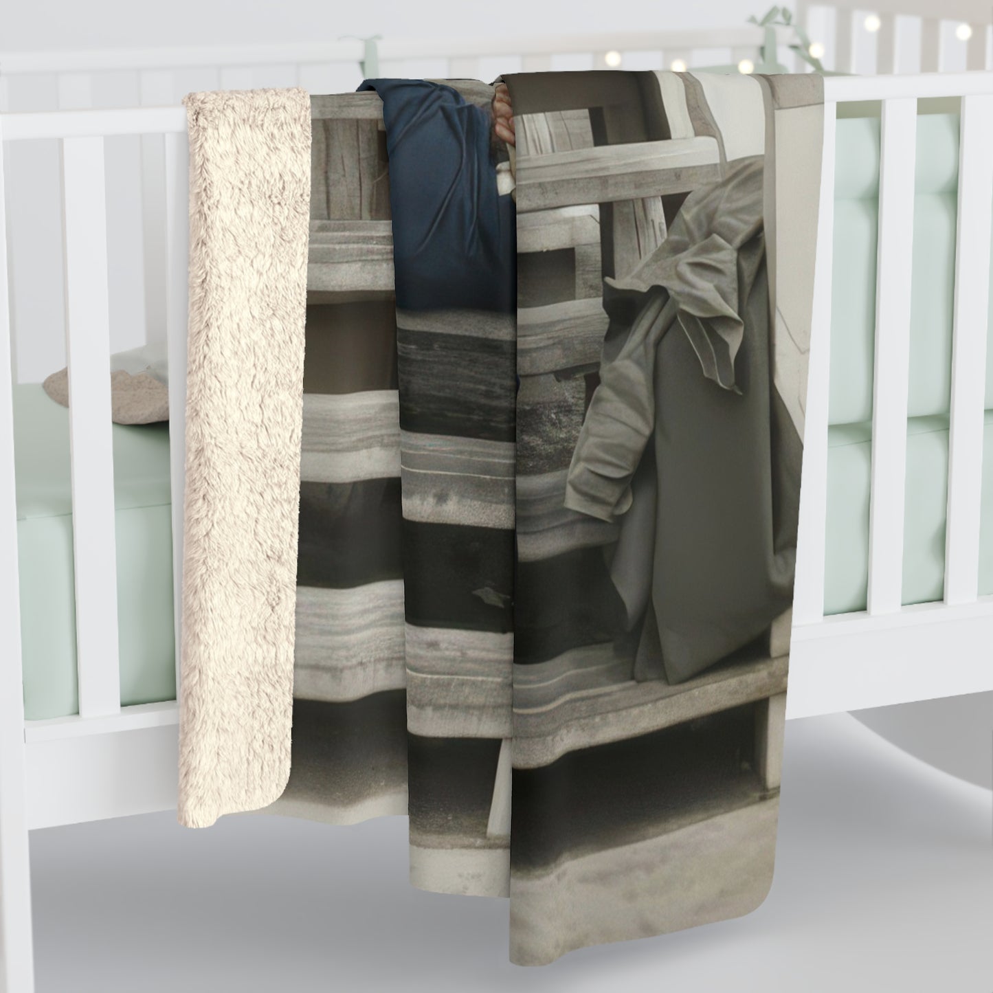 Heirloom Sherpa Blanket – paire 066 Premium fleece throw · 50x60, 60x80