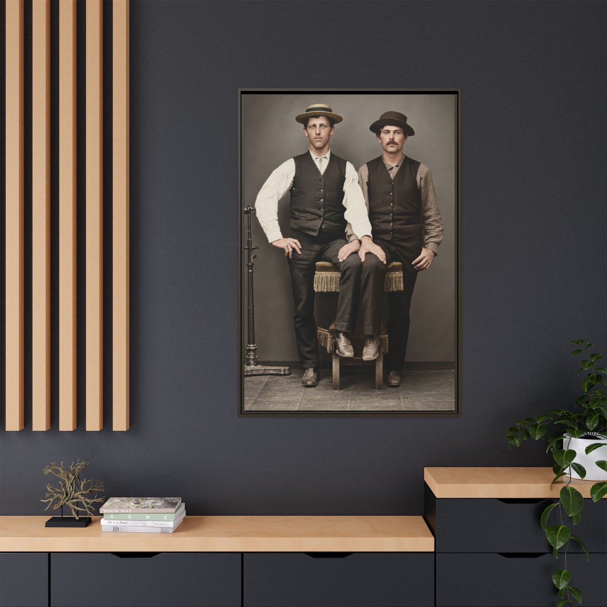 paire 163 | Framed Vintage Photo - Matte Canvas
