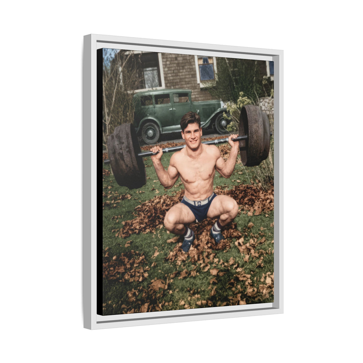 athlétisme 051 | Framed Vintage Photo - Matte Canvas