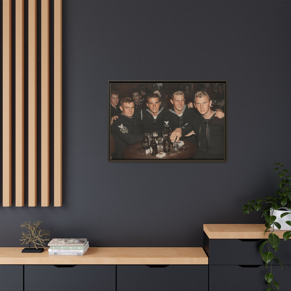 hommes 007 | Framed Vintage Photo - Matte Canvas2