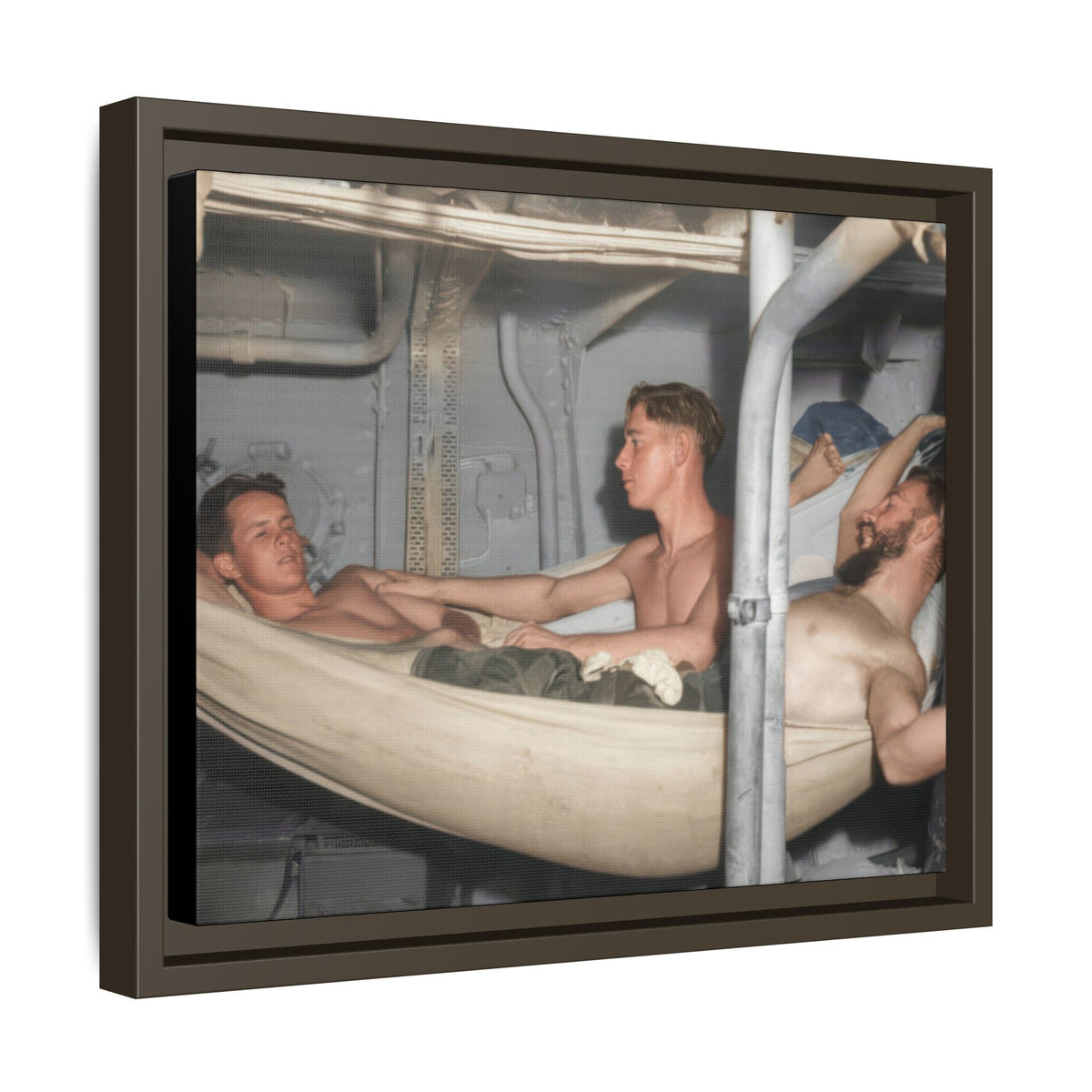 hommes 004 | Framed Vintage Photo - Matte Canvas