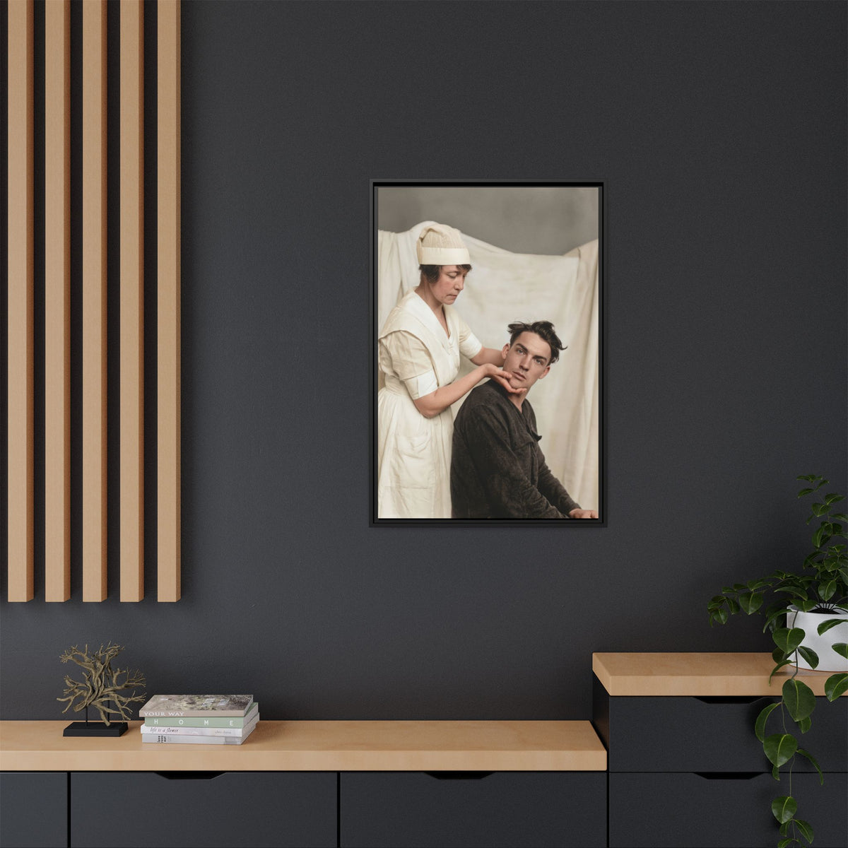 celibataire 021 | Framed Vintage Photo - Matte Canvas
