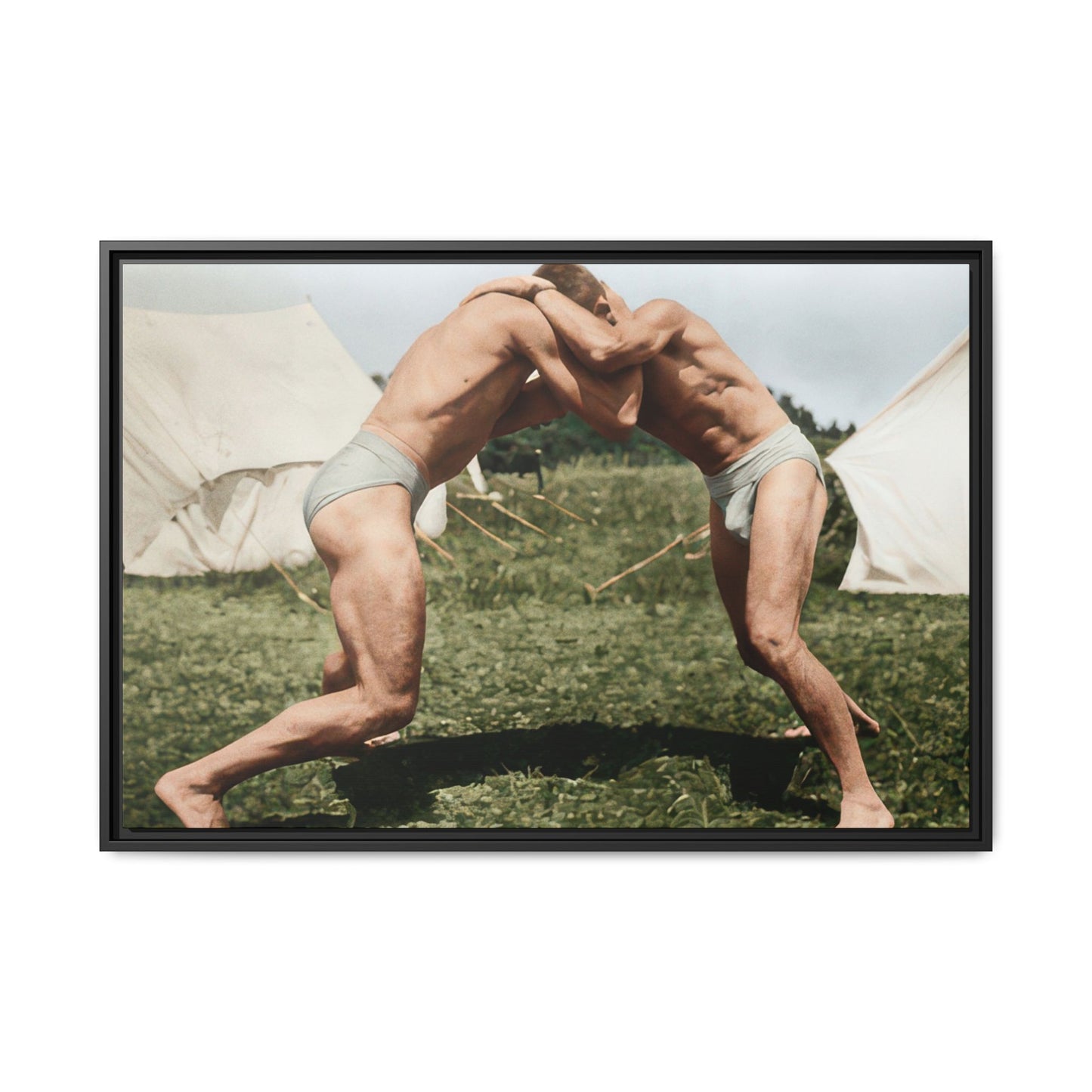 athlétisme 019 | Framed Vintage Photo - Matte Canvas