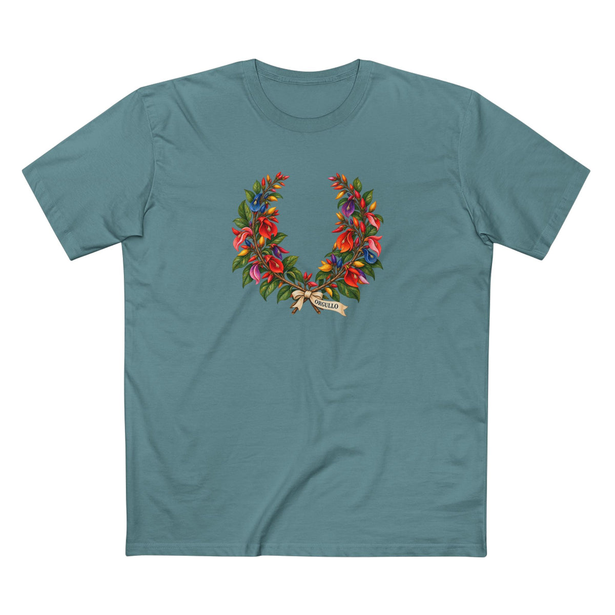 Orgullo Ceibo Pride T-Shirt | Argentine Laurel Wreath LGBTQ+ Tee