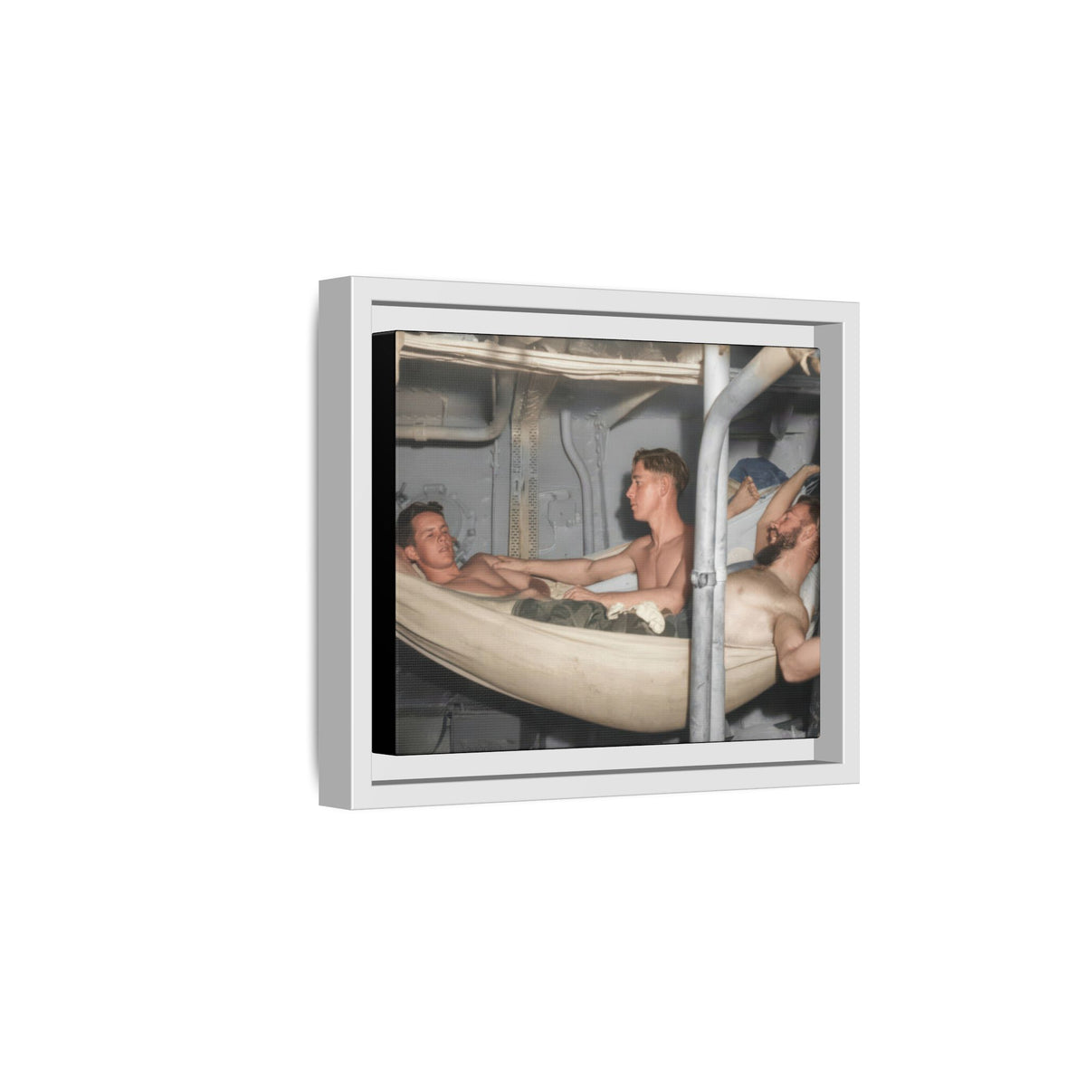 hommes 004 | Framed Vintage Photo - Matte Canvas