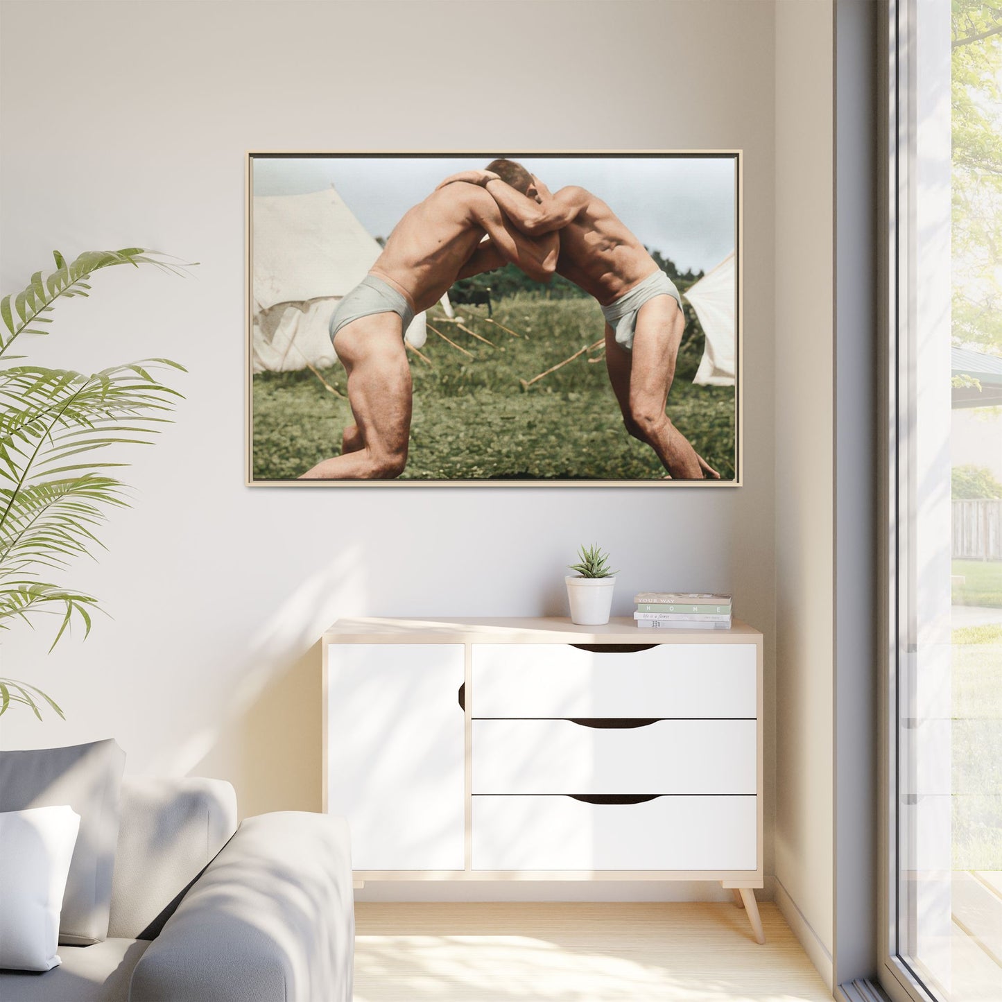 athlétisme 019 | Framed Vintage Photo - Matte Canvas
