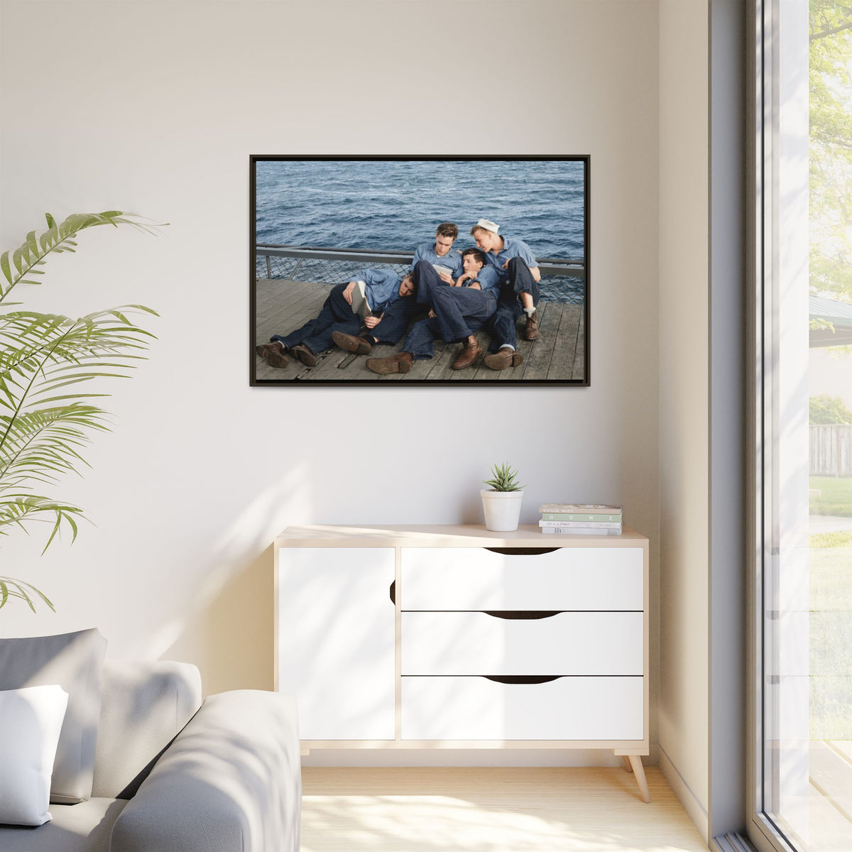 hommes 025 | Framed Vintage Photo - Matte Canvas