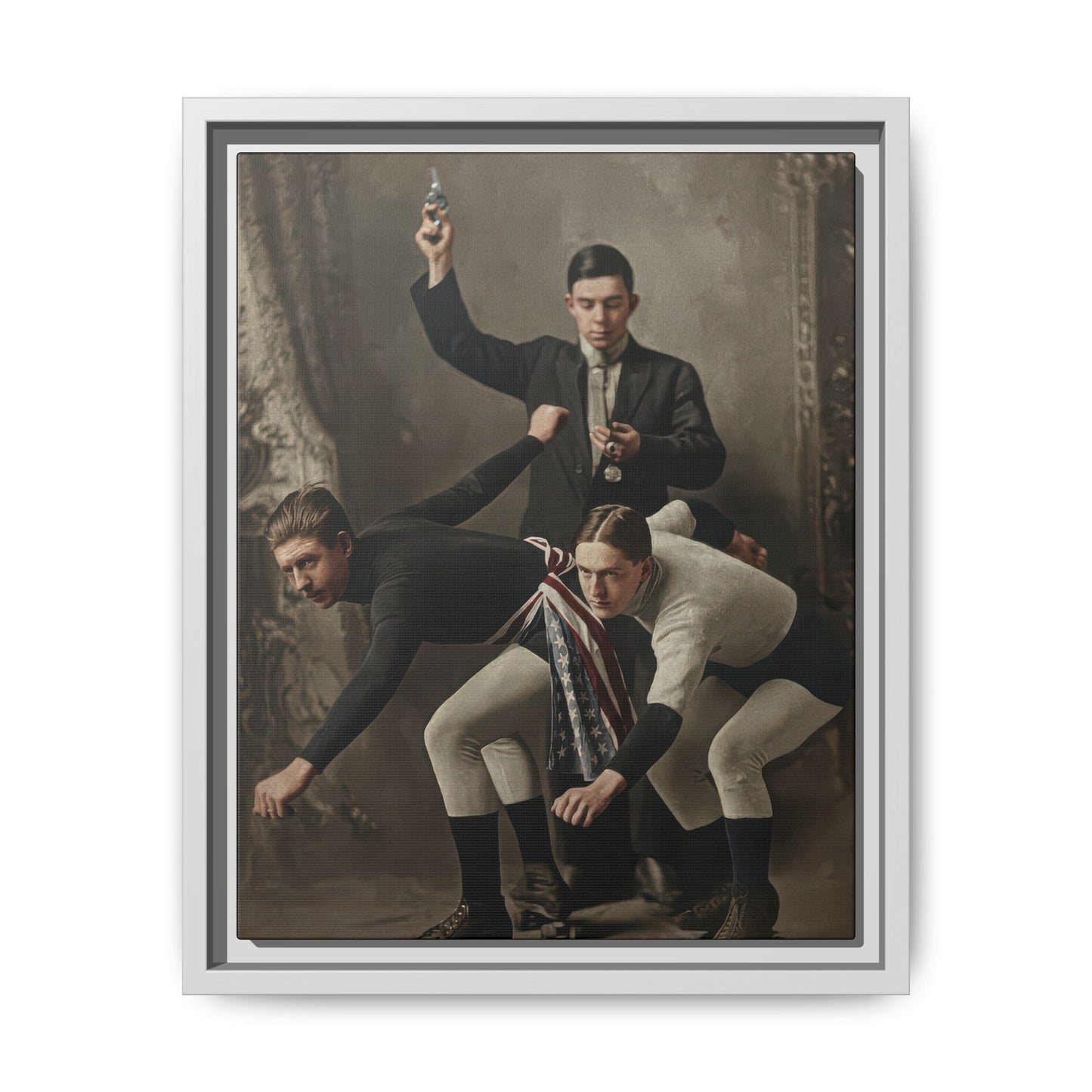 athlétisme 020 | Framed Vintage Photo - Matte Canvas
