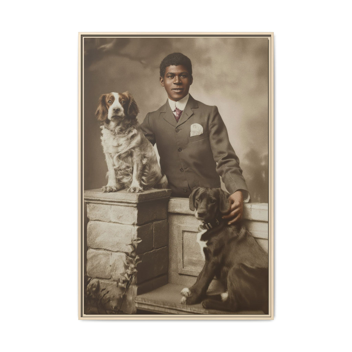 celibataire 009 | Framed Vintage Photo - Matte Canvas