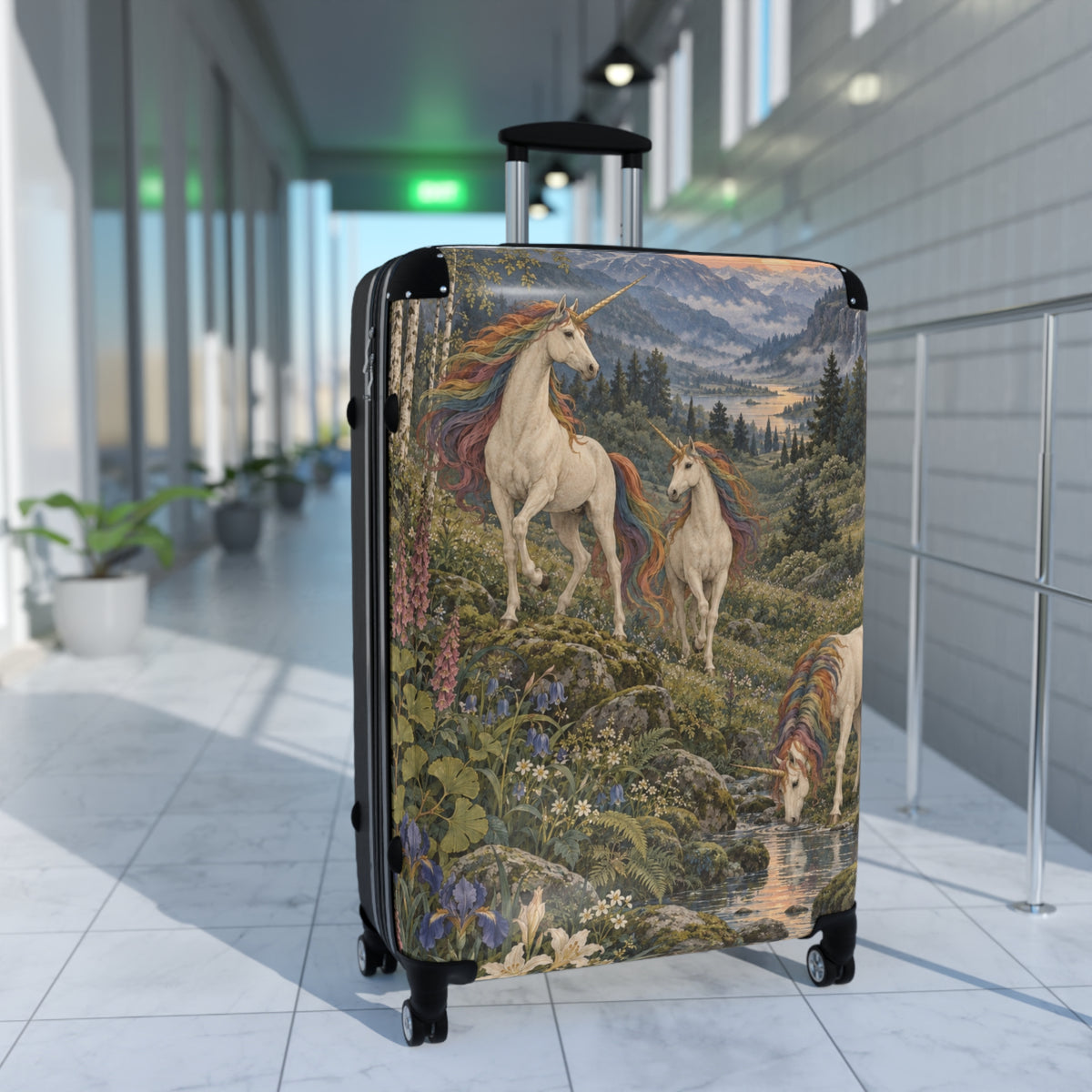 The Rainbow Vale | Three Unicorns Aesthetic Movement Carry-On Suitcase