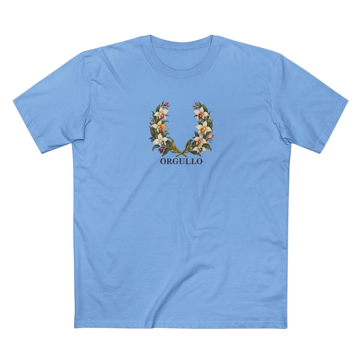 Guatemalan Monja Blanca Pride T-Shirt | ORGULLO Botanical Wreath Tee