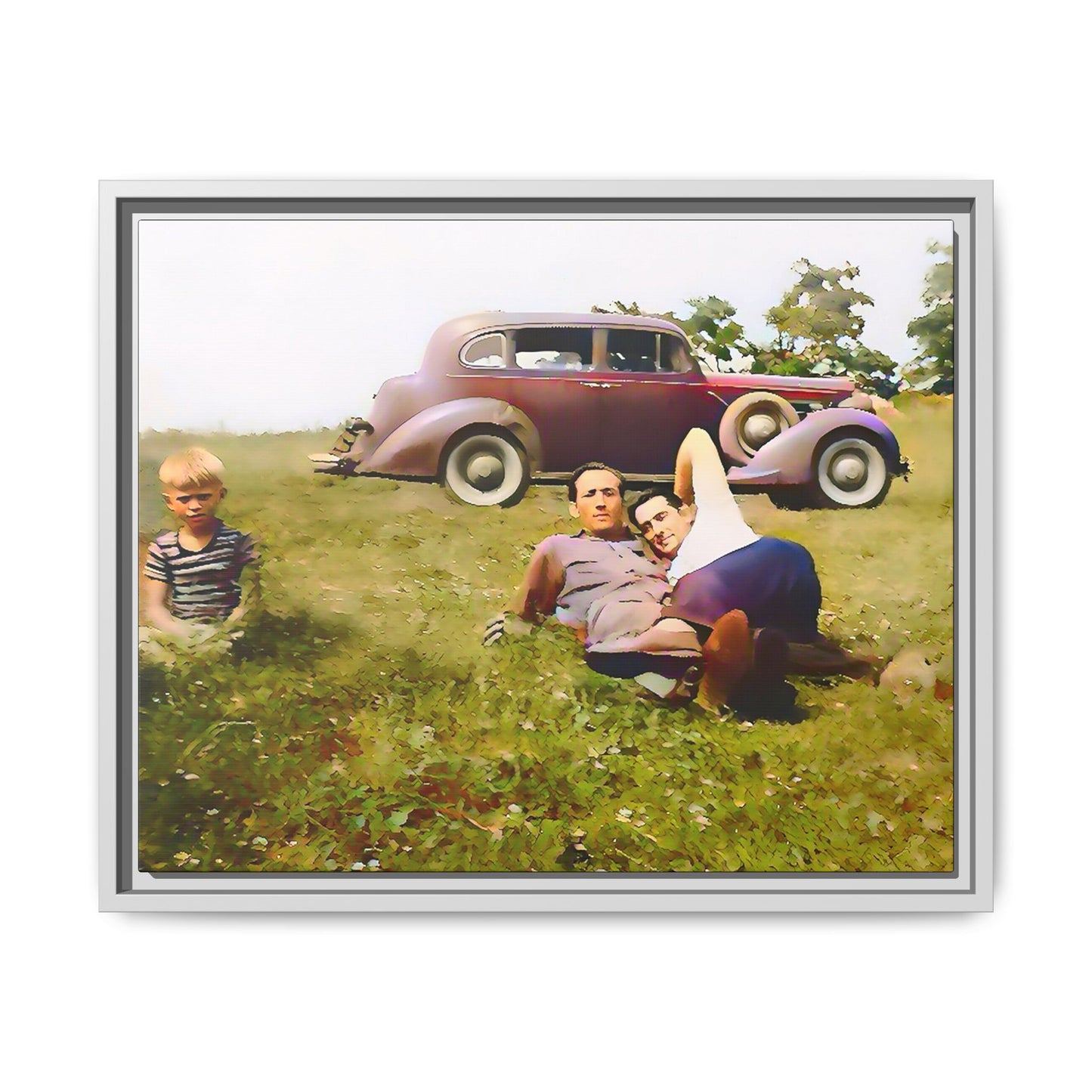 paire 003 | Framed Vintage Photo - Matte Canvas