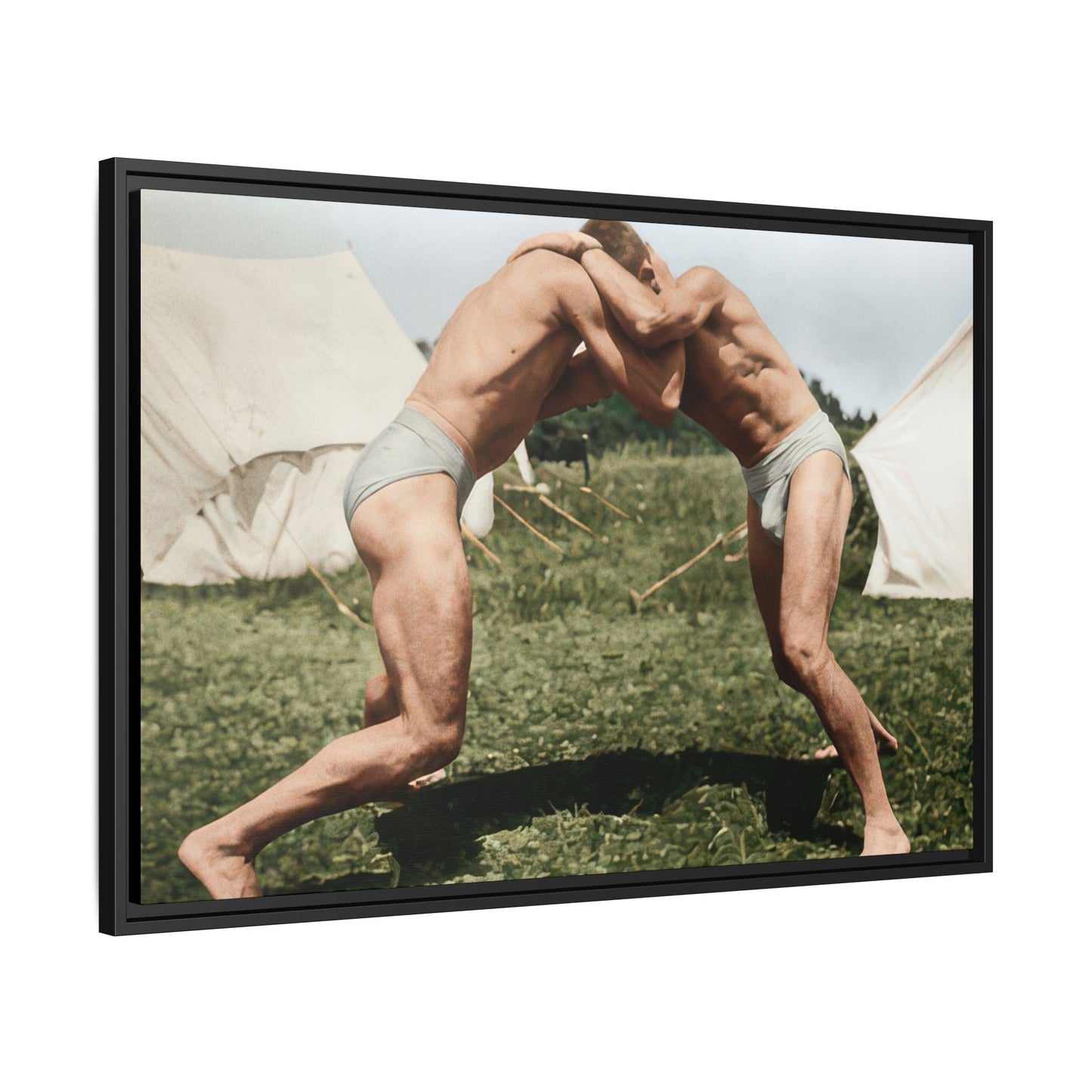 athlétisme 019 | Framed Vintage Photo - Matte Canvas