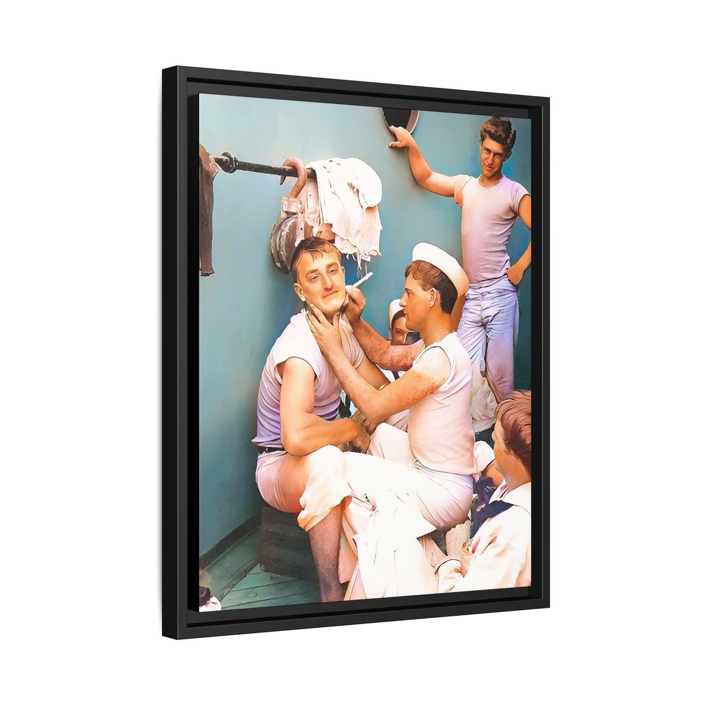 hommes 022 | Framed Vintage Photo - Matte Canvas