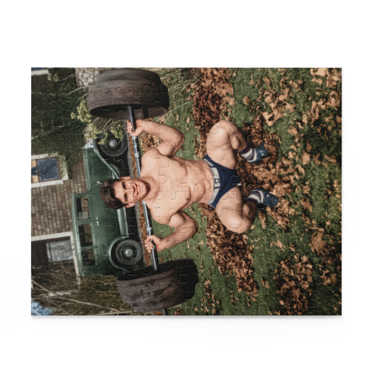 LGBTQ+ Heritage Jigsaw Puzzle — Outdoor Barbell Squat | athlétisme 051
