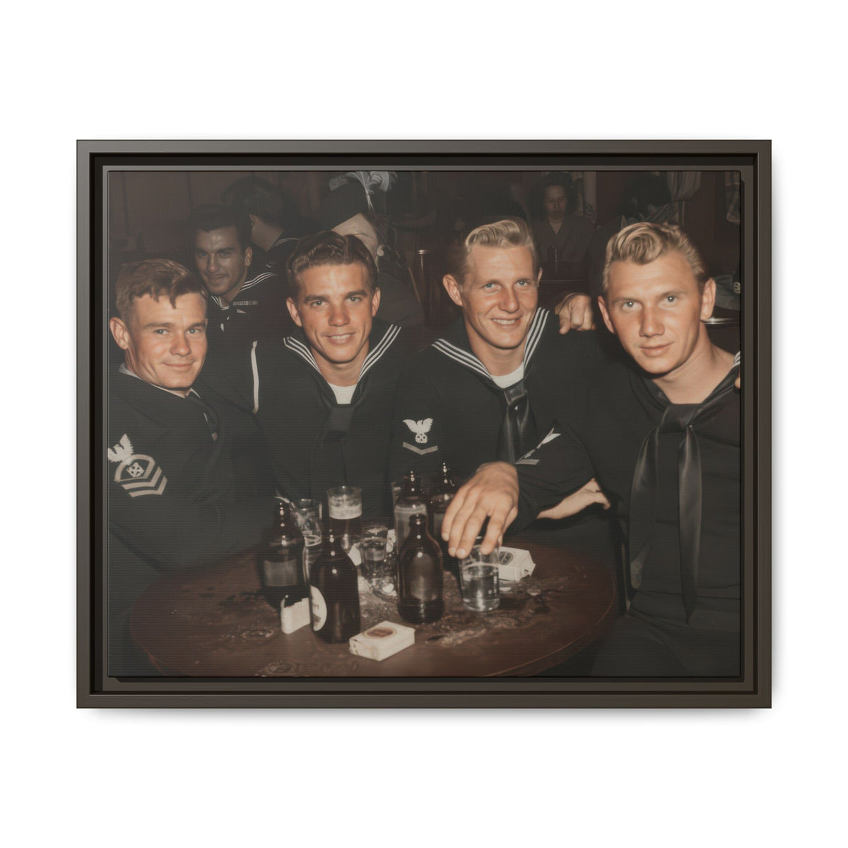 hommes 007 | Framed Vintage Photo - Matte Canvas2