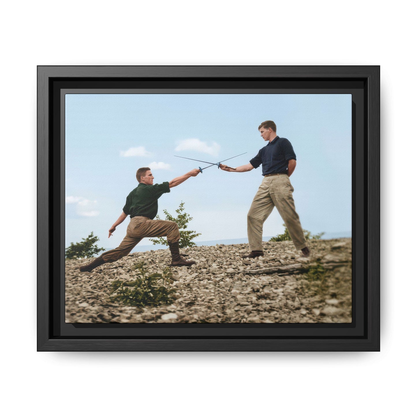 athlétisme 029 | Framed Vintage Photo - Matte Canvas