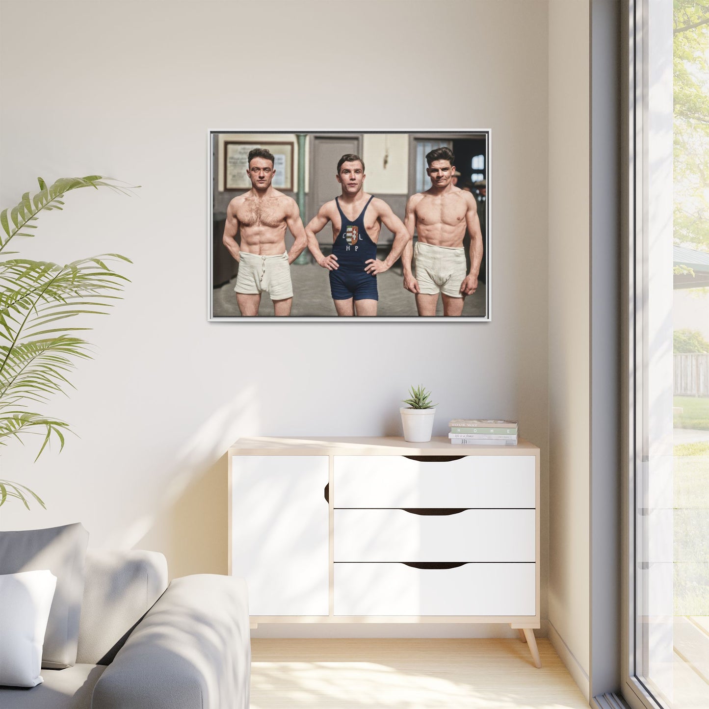 athlétisme 043 | Framed Vintage Photo - Matte Canvas