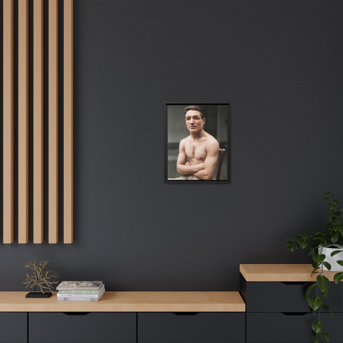 athlétisme 046 | Framed Vintage Photo - Matte Canvas