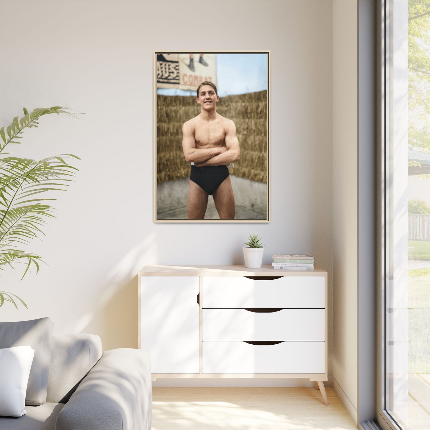 athlétisme 047 | Framed Vintage Photo - Matte Canvas