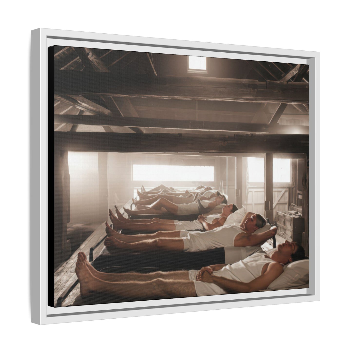 hommes 013 | Framed Vintage Photo - Matte Canvas
