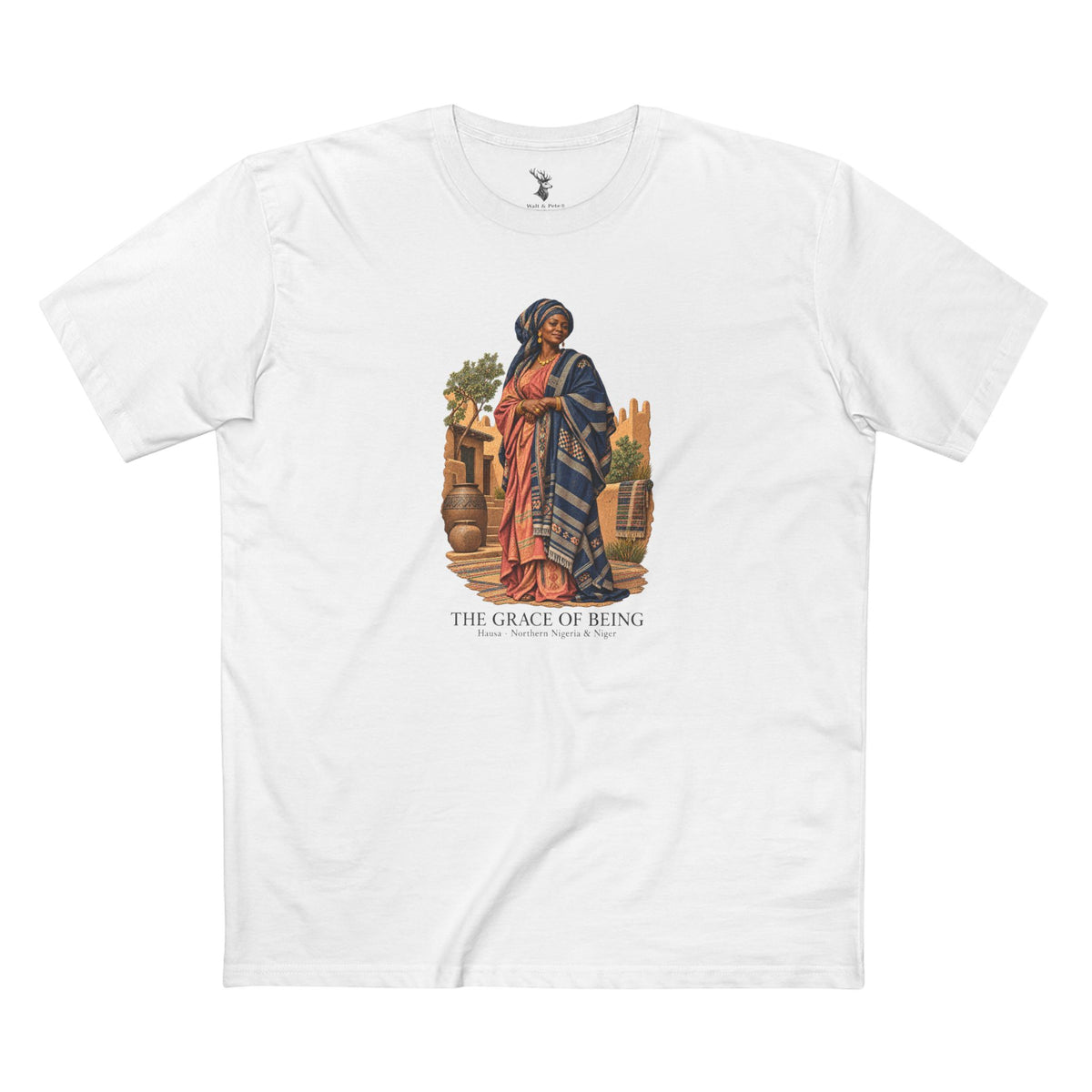 The Grace of Being | Hausa-Inspired Vintage Art T-Shirt