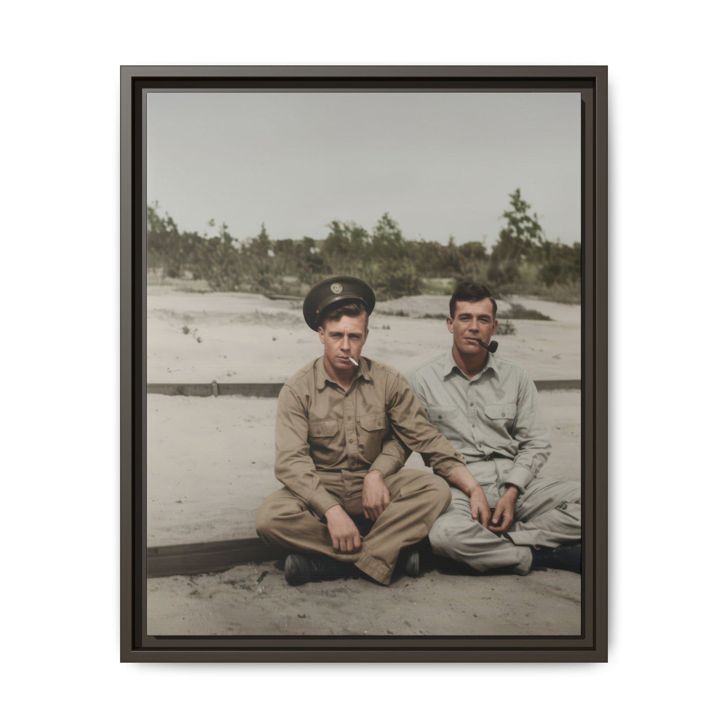 paire 091 | Framed Vintage Photo - Matte Canvas