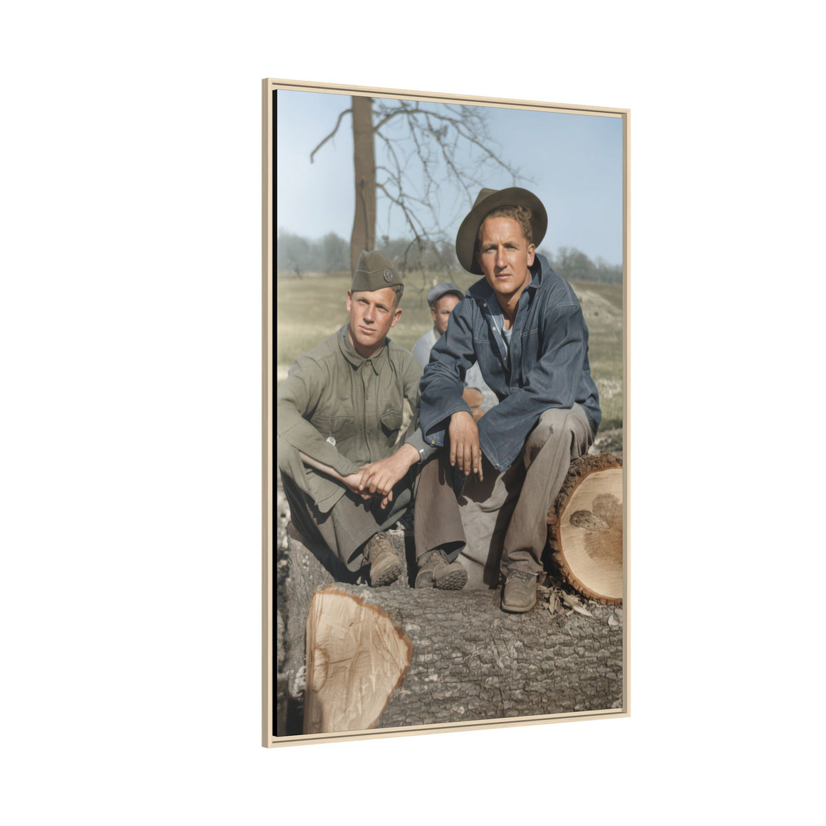 hommes 020 | Framed Vintage Photo - Matte Canvas