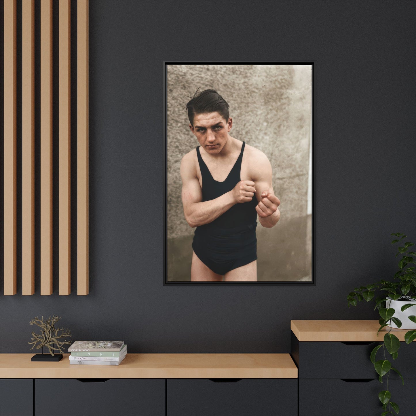 athlétisme 048 | Framed Vintage Photo - Matte Canvas