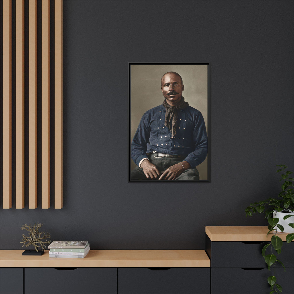 celibataire 017 | Framed Vintage Photo - Matte Canvas