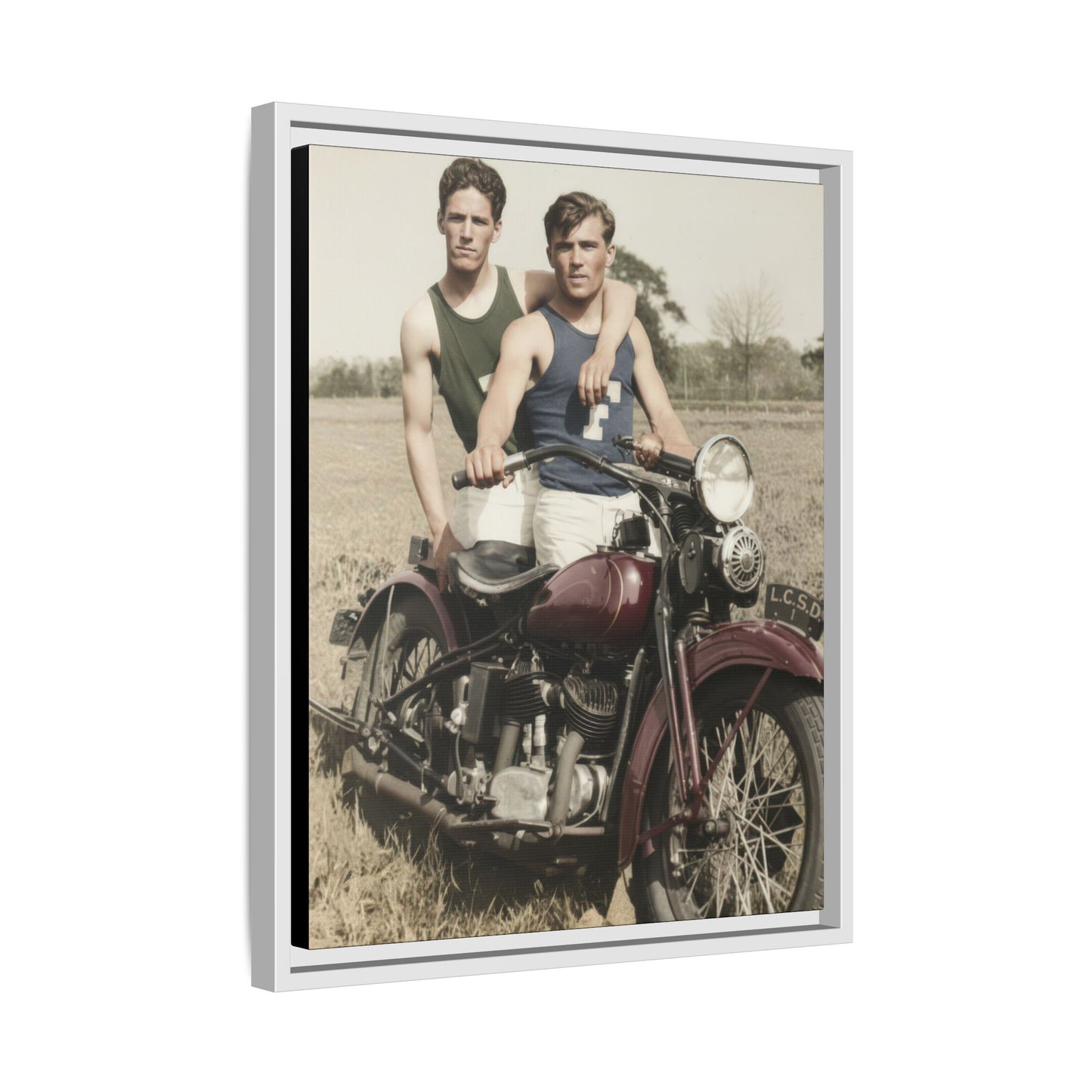 paire 055 | Framed Vintage Photo - Matte Canvas