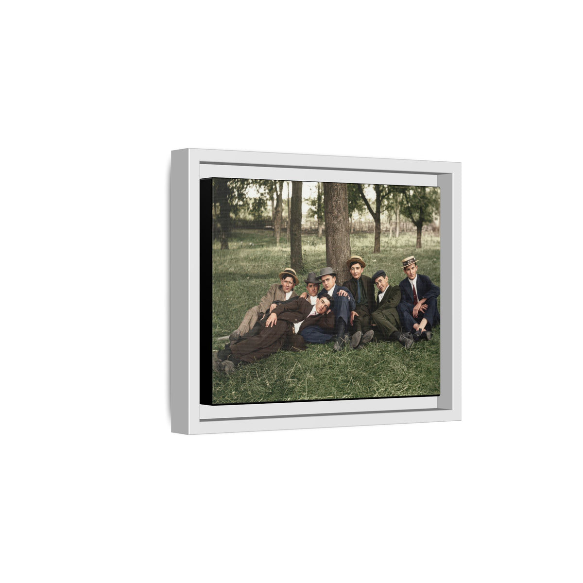 hommes 005 | Framed Vintage Photo - Matte Canvas