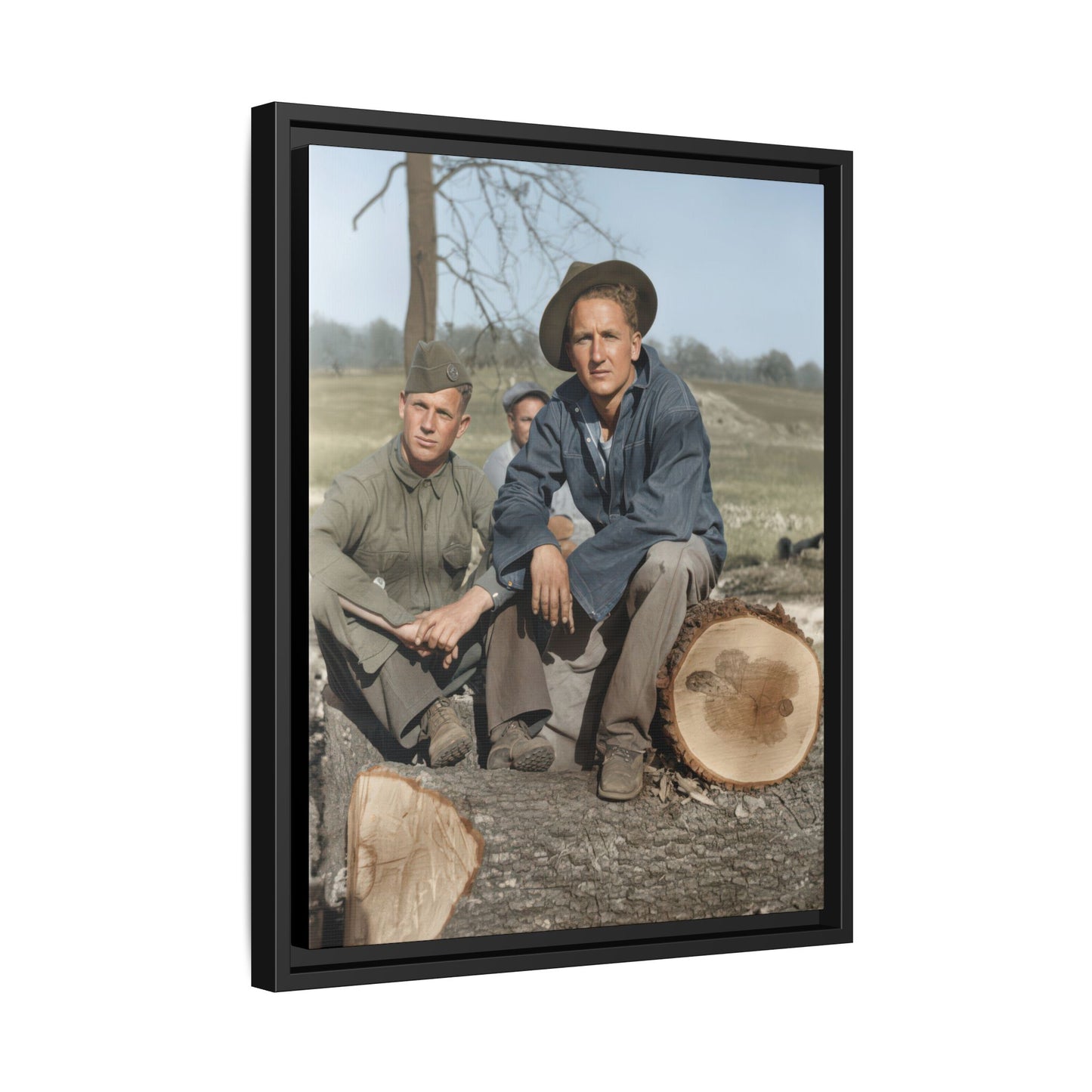 hommes 020 | Framed Vintage Photo - Matte Canvas