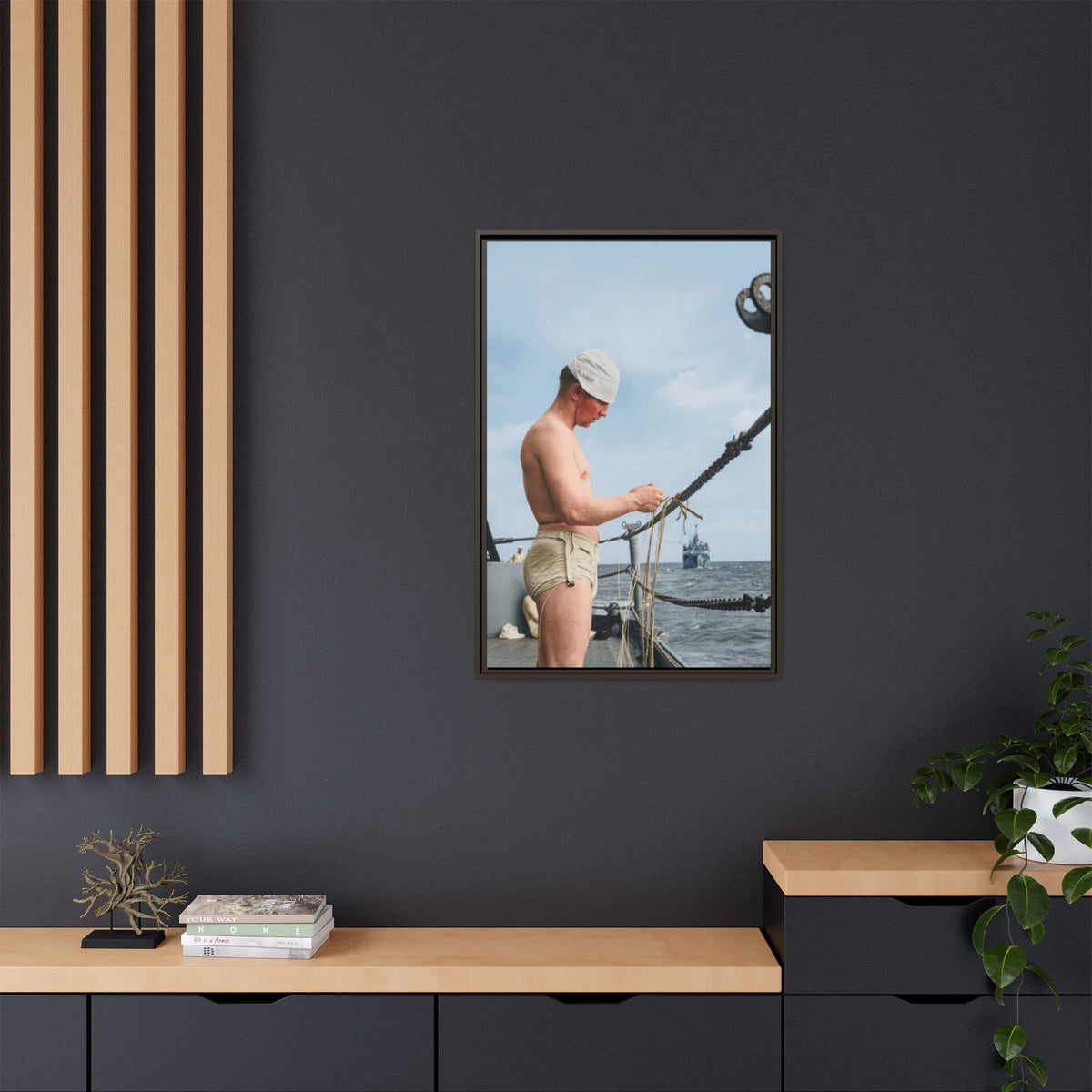 celibataire 043 | Framed Vintage Photo - Matte Canvas