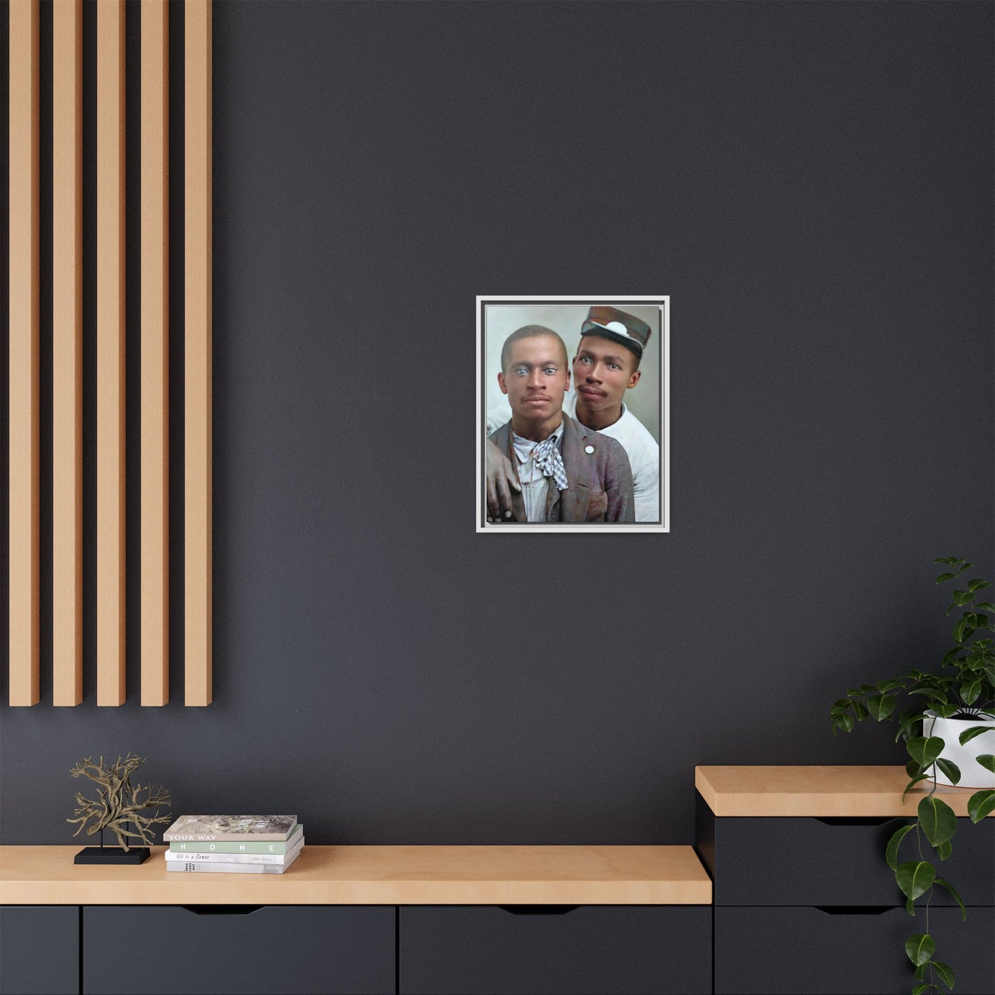 paire 013 | Framed Vintage Photo - Matte Canvas