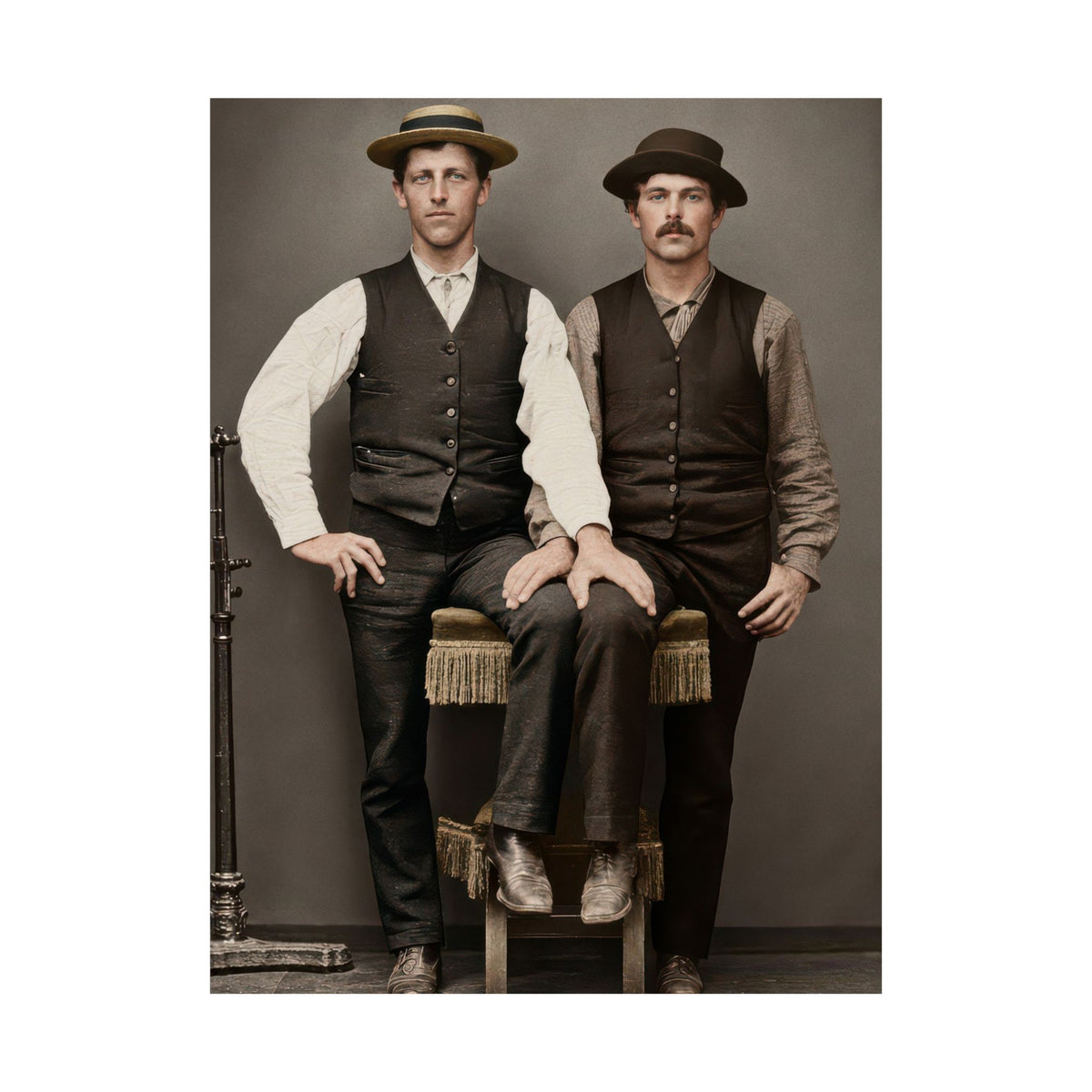 Paire 163 | Two Victorian Men in Hats and Waistcoats