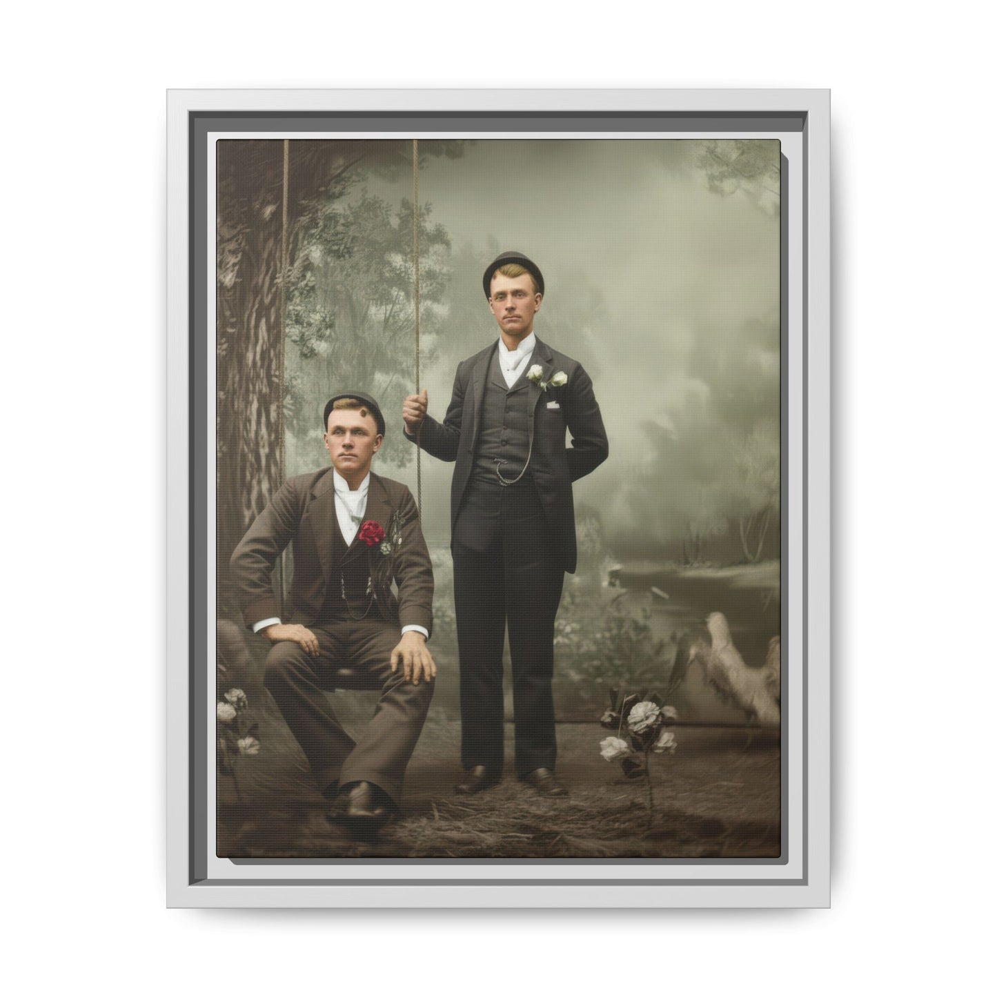 3.	archival vintage photo canvas wall art ephemera of us collection