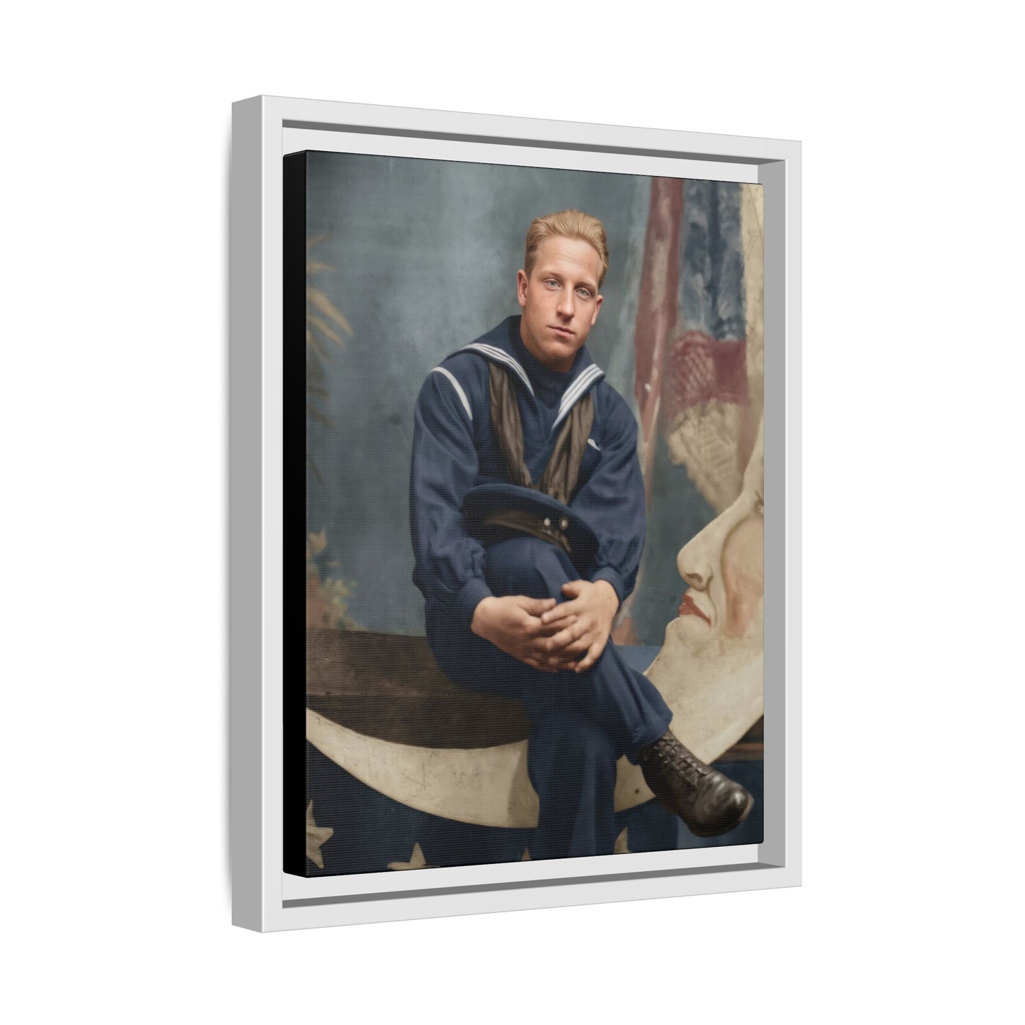 celibataire 016 | Framed Vintage Photo - Matte Canvas