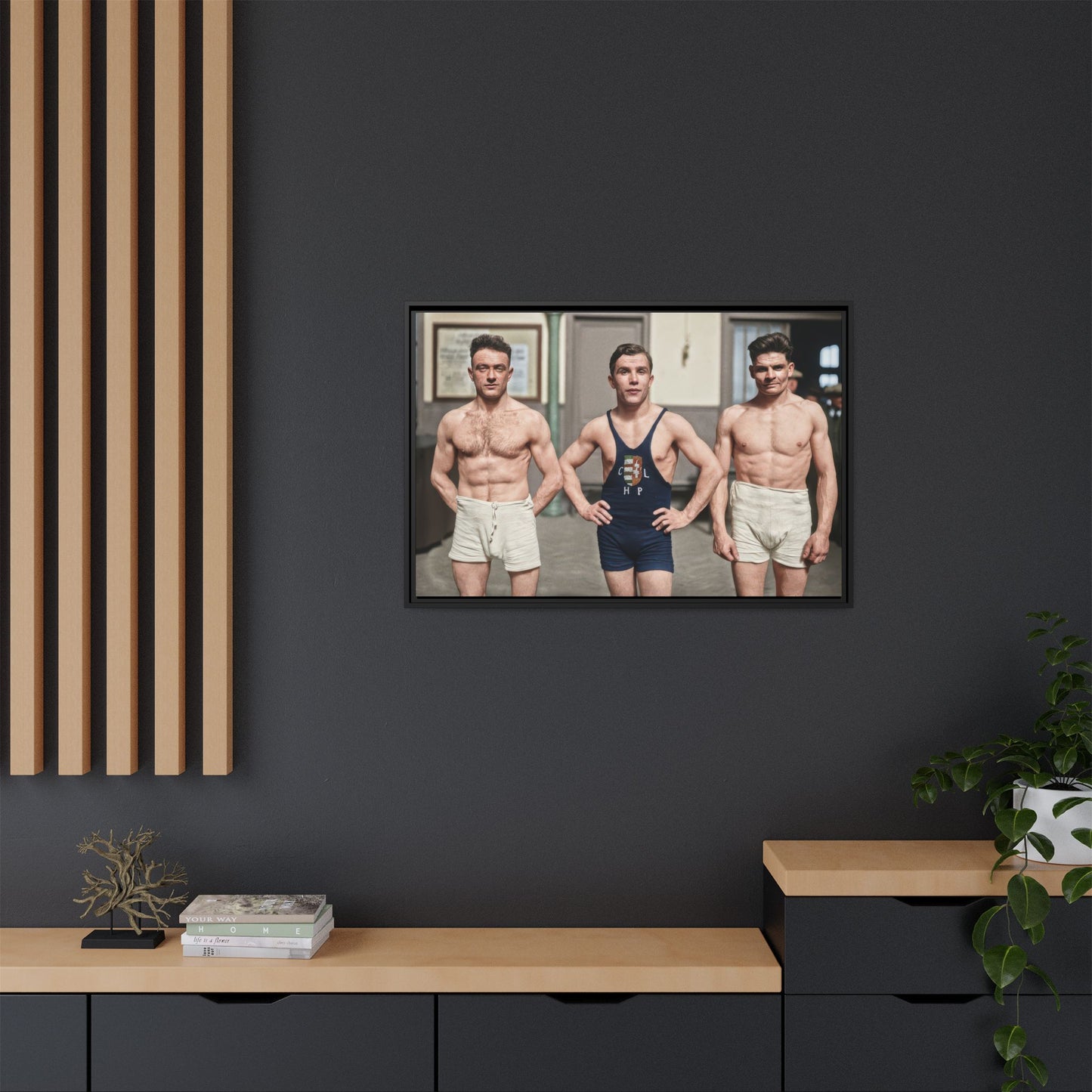 athlétisme 043 | Framed Vintage Photo - Matte Canvas