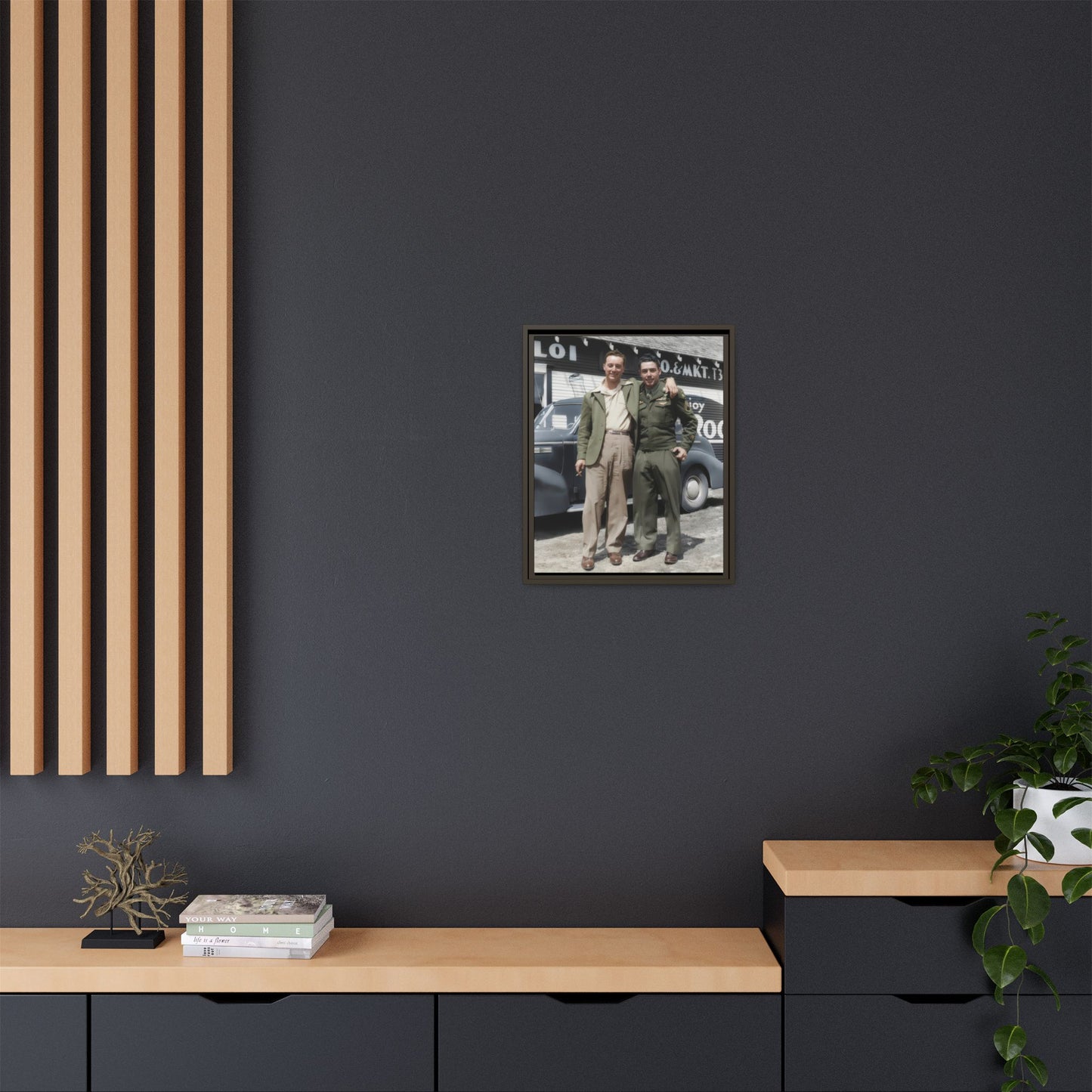 paire 058 | Framed Vintage Photo - Matte Canvas