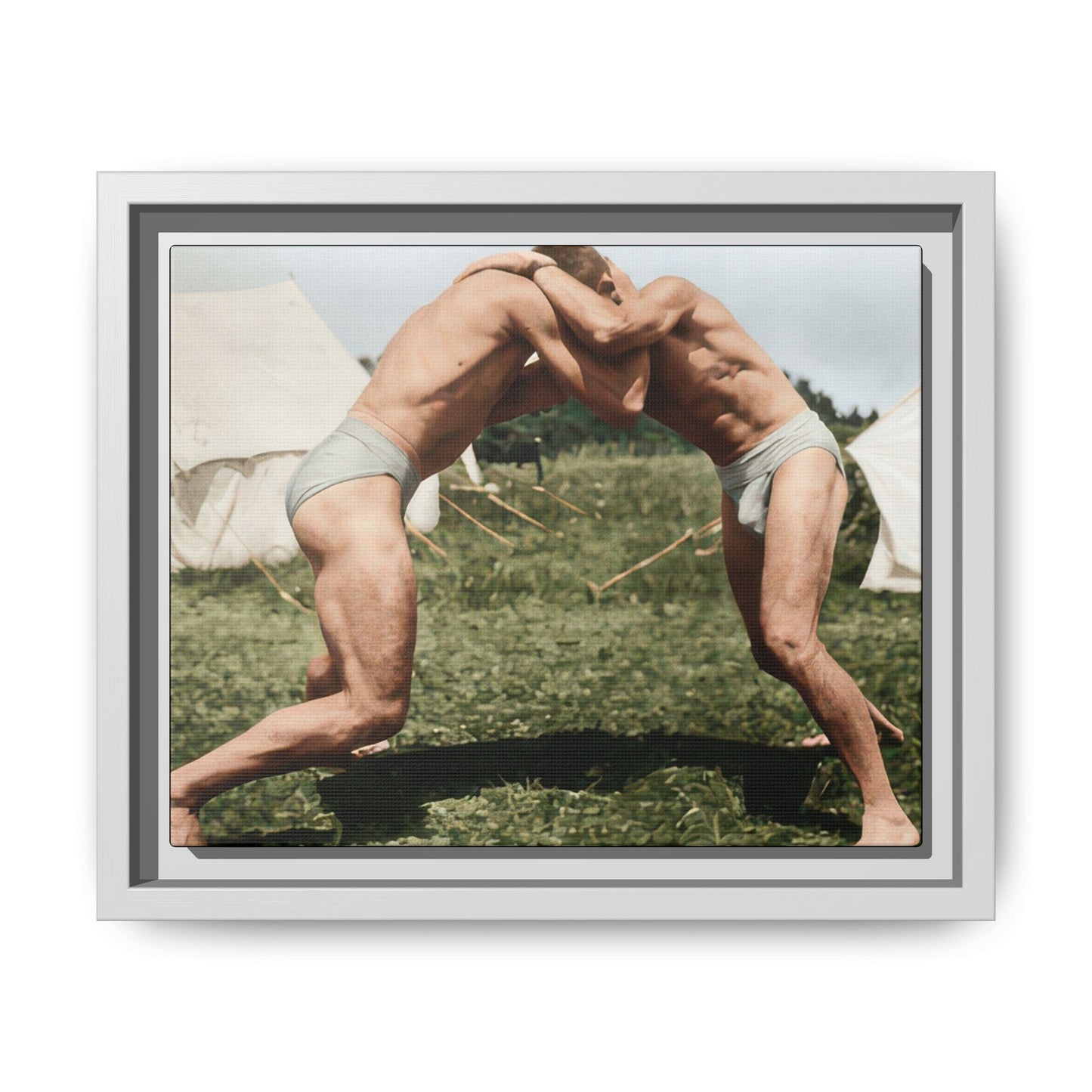 athlétisme 019 | Framed Vintage Photo - Matte Canvas