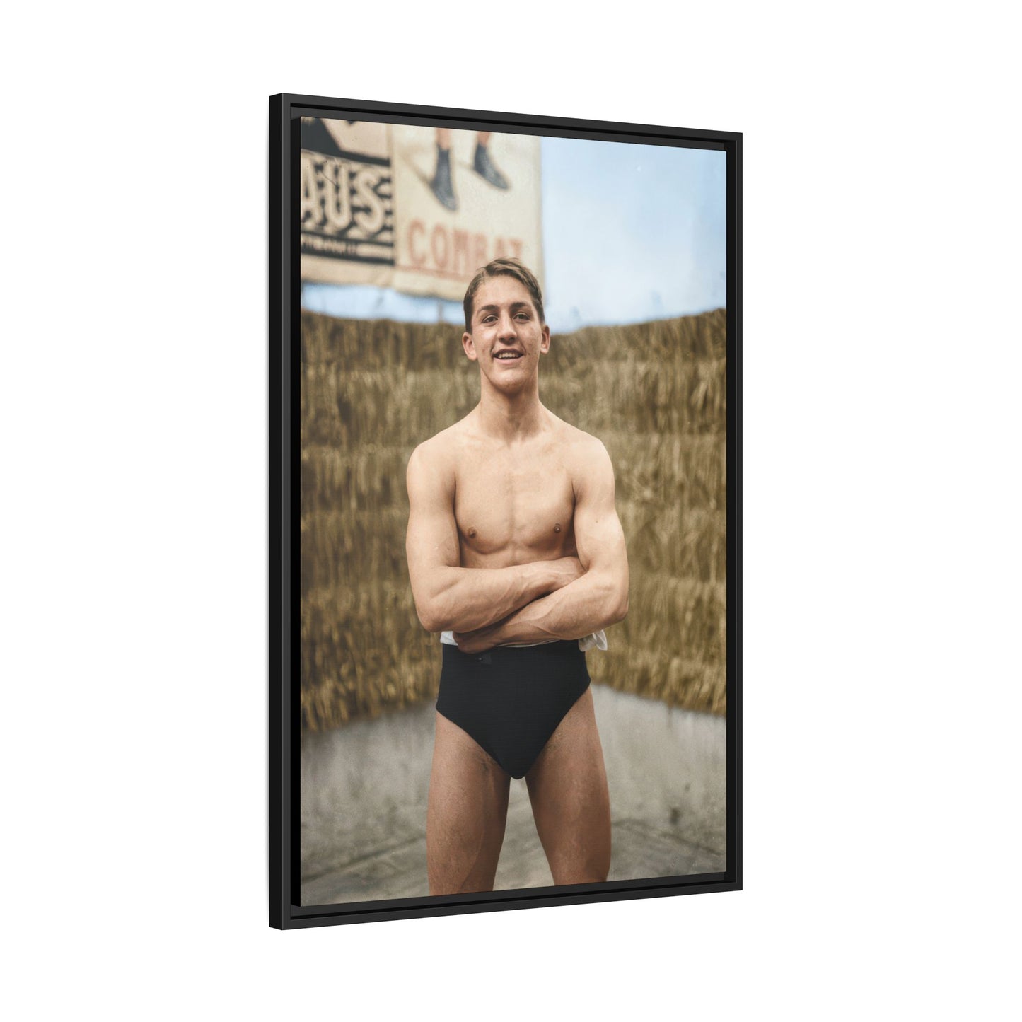 athlétisme 047 | Framed Vintage Photo - Matte Canvas